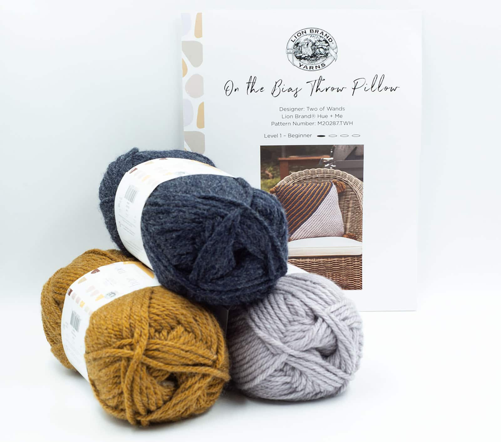 Lion Brand&#xAE; Two of Wands On the Bias Pillow Knit Yarn Bundle