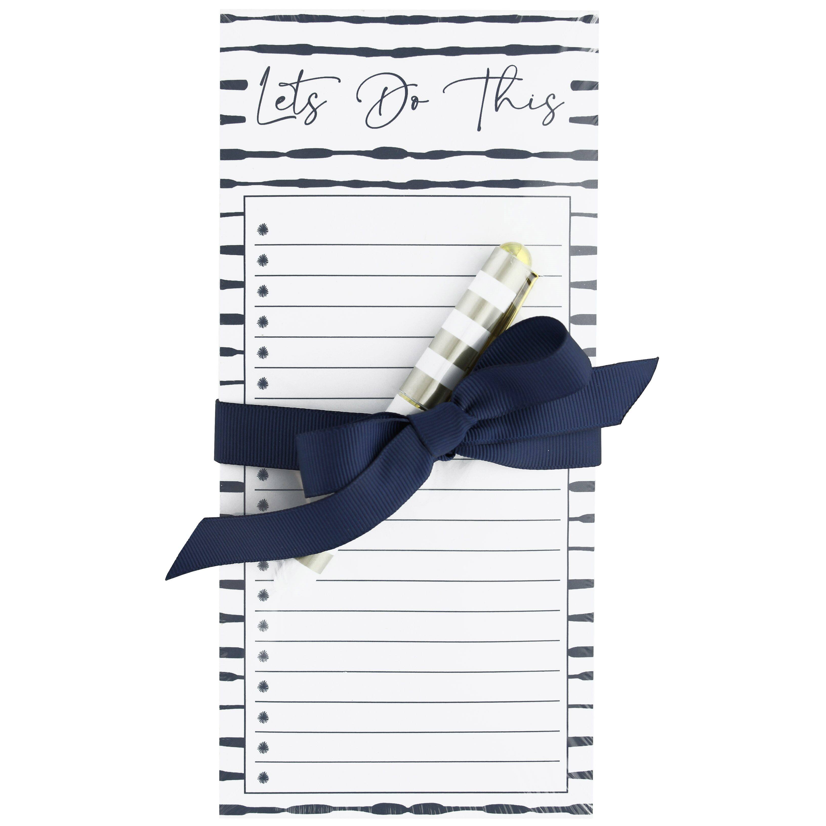 Lady Jayne® Indigo Lines List Pad with Pen Michaels