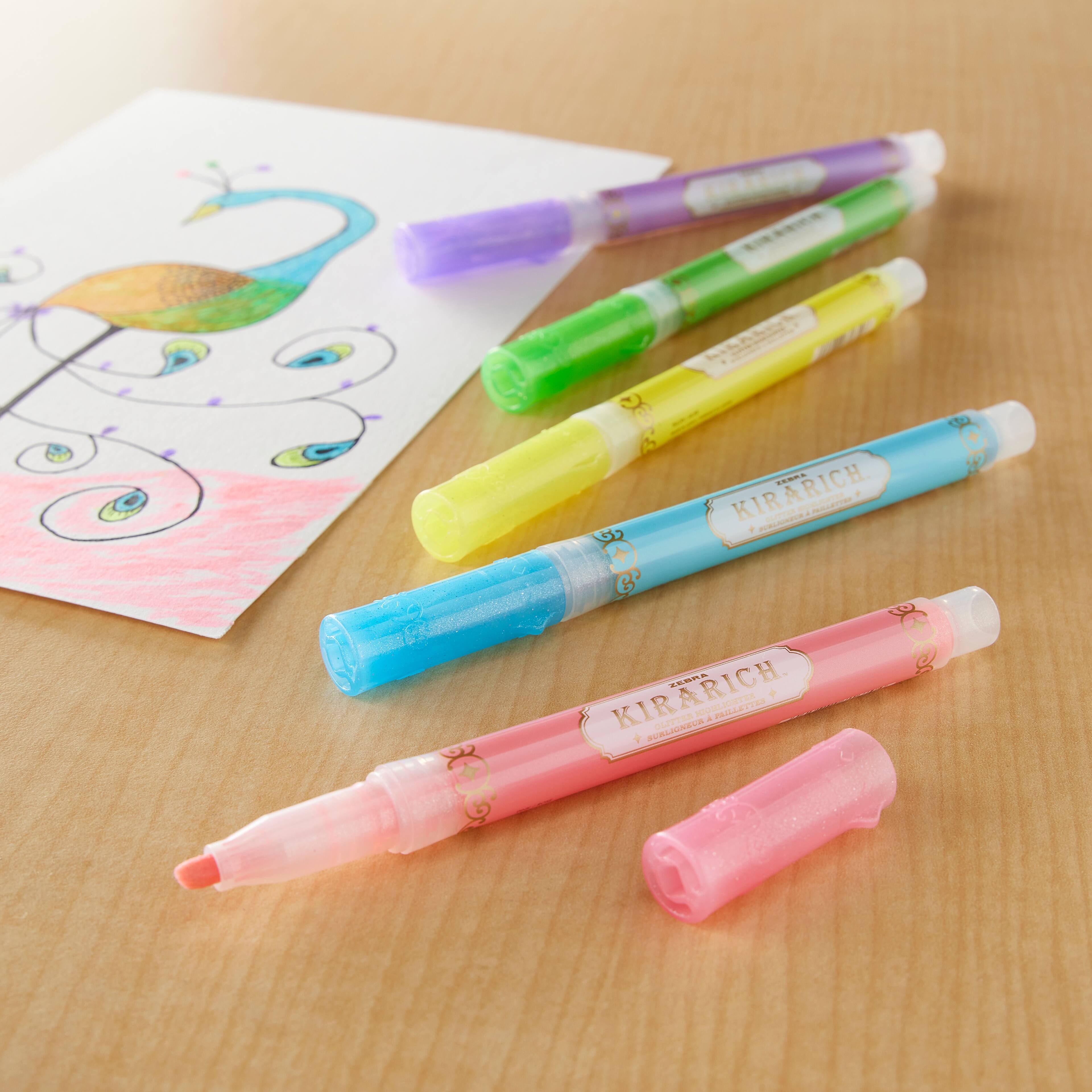 Kirarich™ Glitter Chisel Tip Highlighters, 5ct.