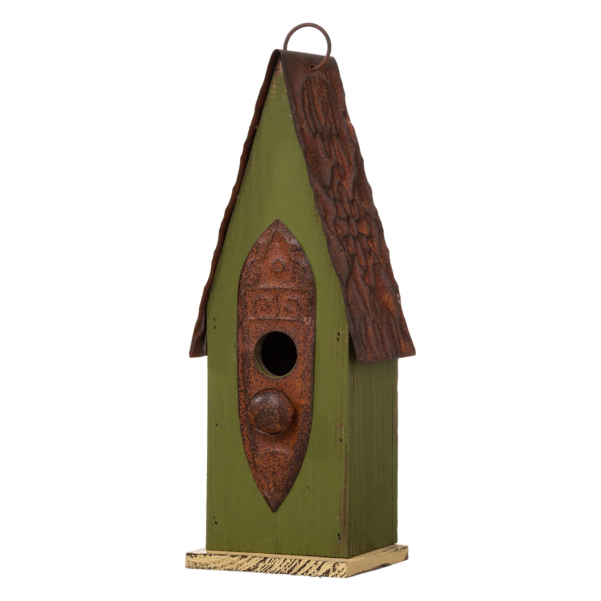 Glitzhome® 13" Hanging Distressed Wood Garden Birdhouse