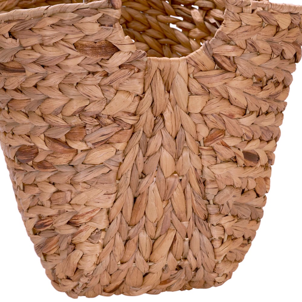 Household Essentials 17.5" Woven Natural Hyacinth Basket with Handles