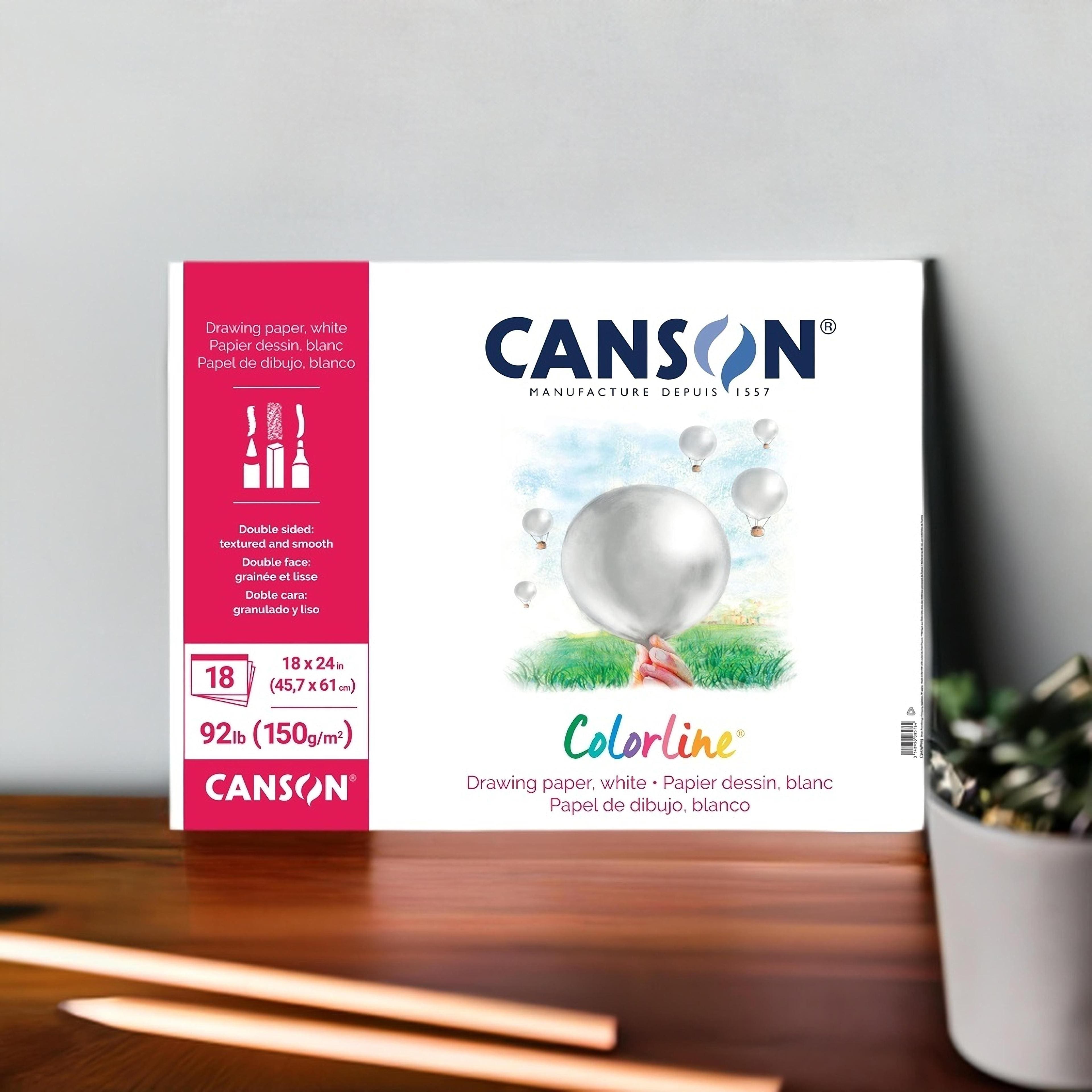 Canson&#xAE; Colorline&#xAE; White Drawing Paper Pad, 18&#x22; x 24&#x22;