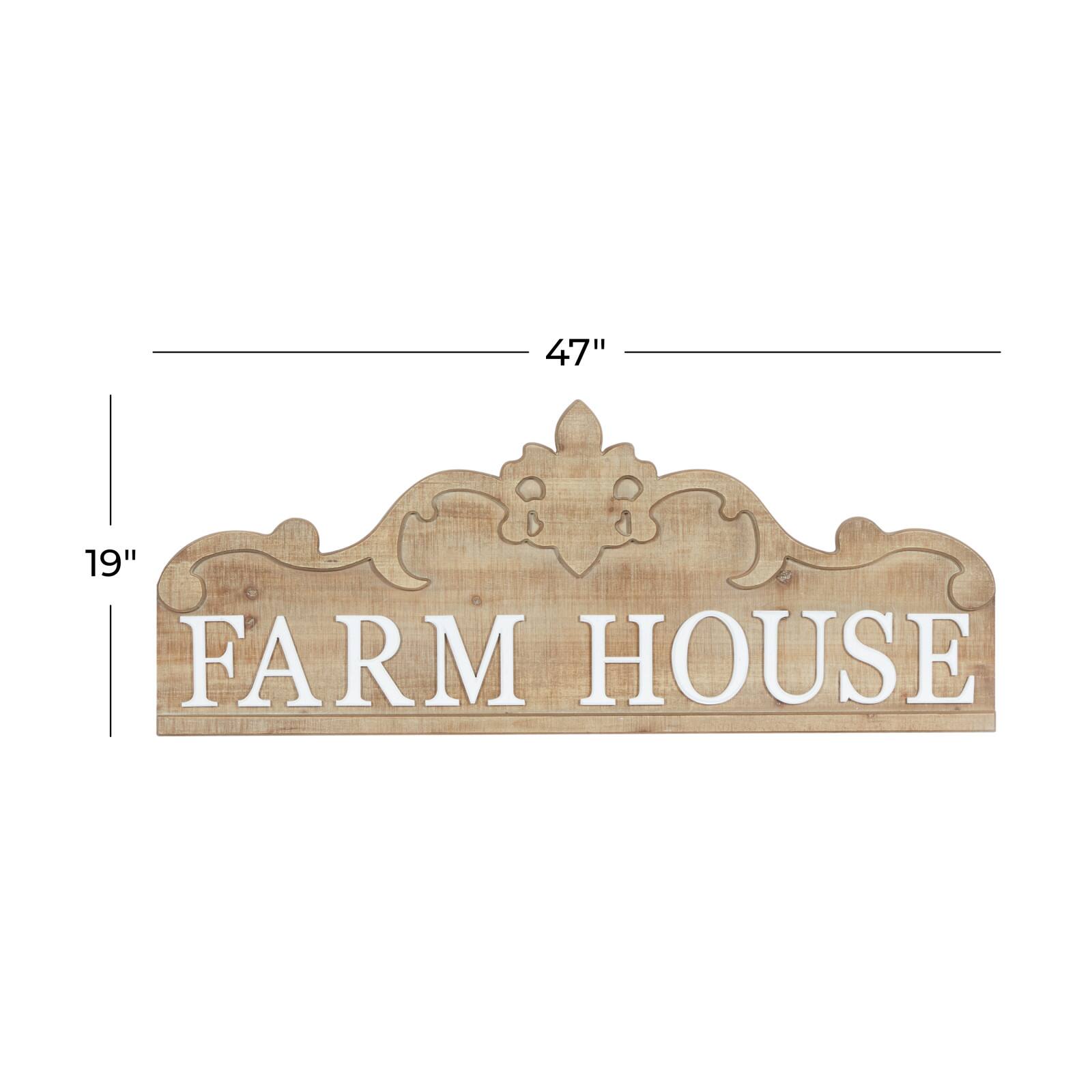 Brown Wood Farmhouse Wall Decor 19&#x22; x 47&#x22; x 1&#x22;