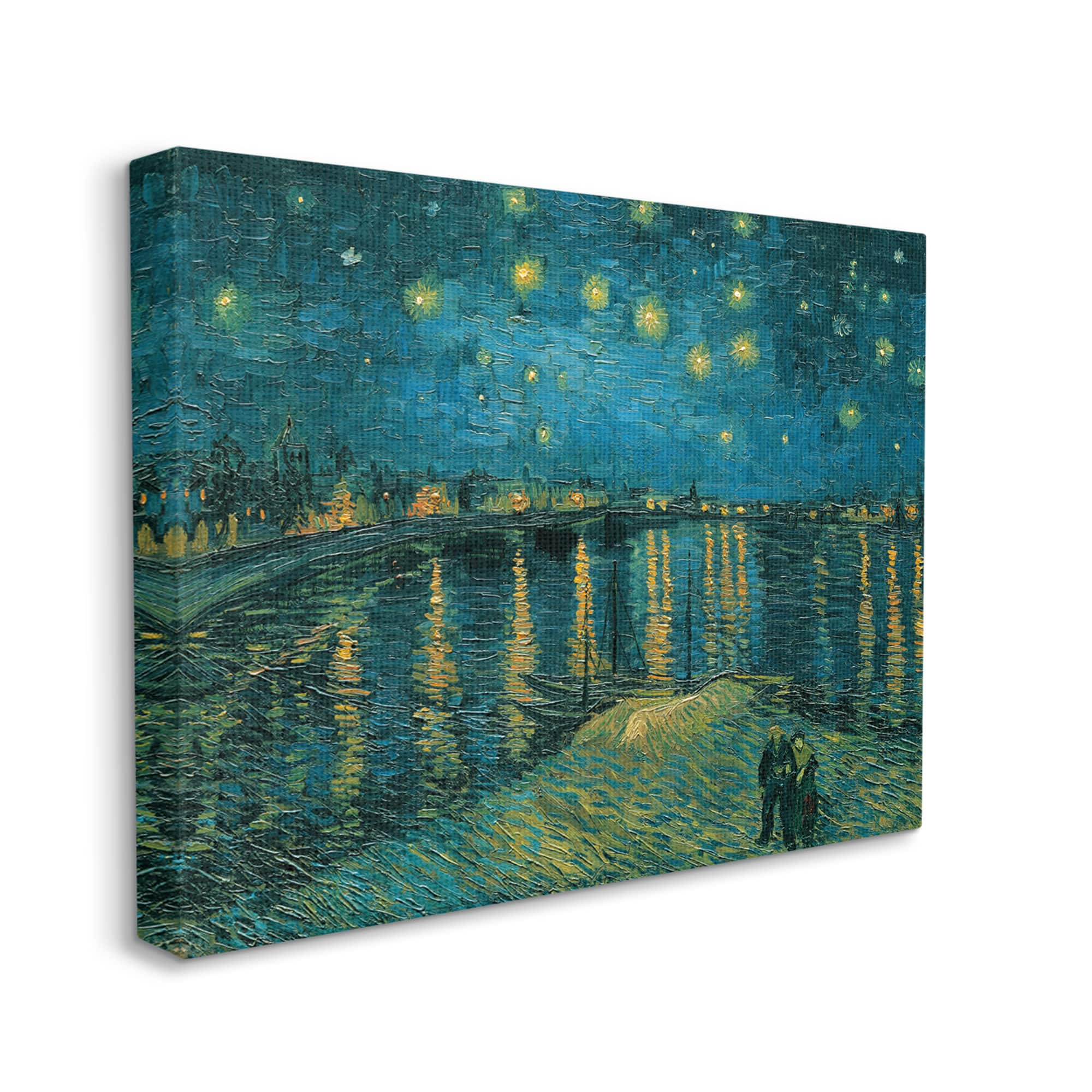 Stupell Industries Classic Starry Night Over the Rhone Van Gogh Painting Canvas Wall Art