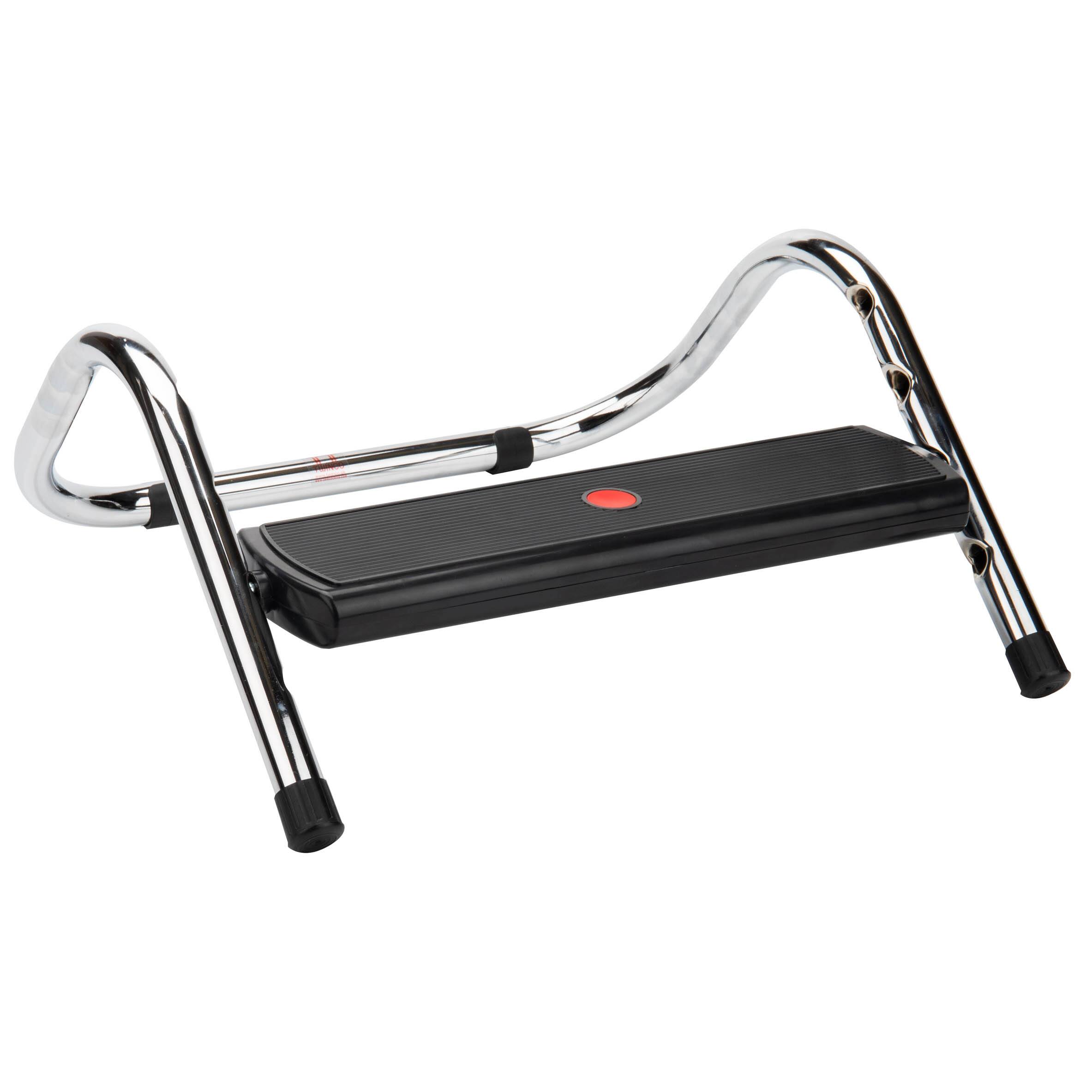 Mind Reader Black Adjustable Height Footrest for Under Desk