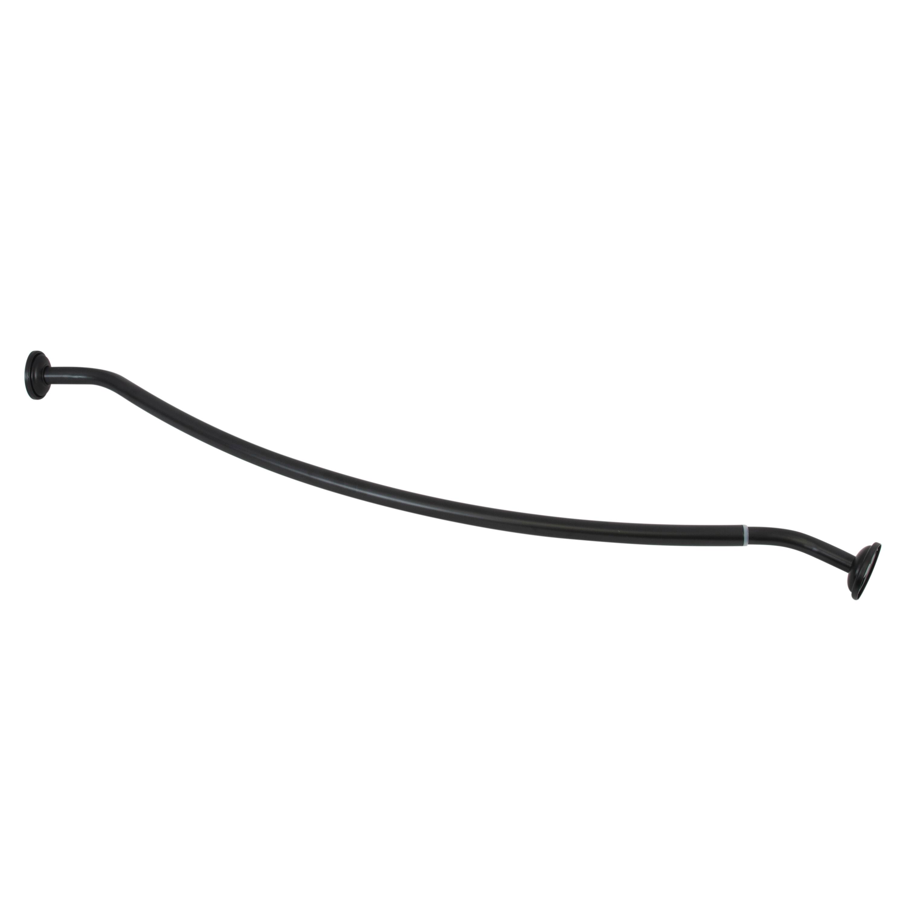 Bath Bliss Matte Black Curved Shower Rod