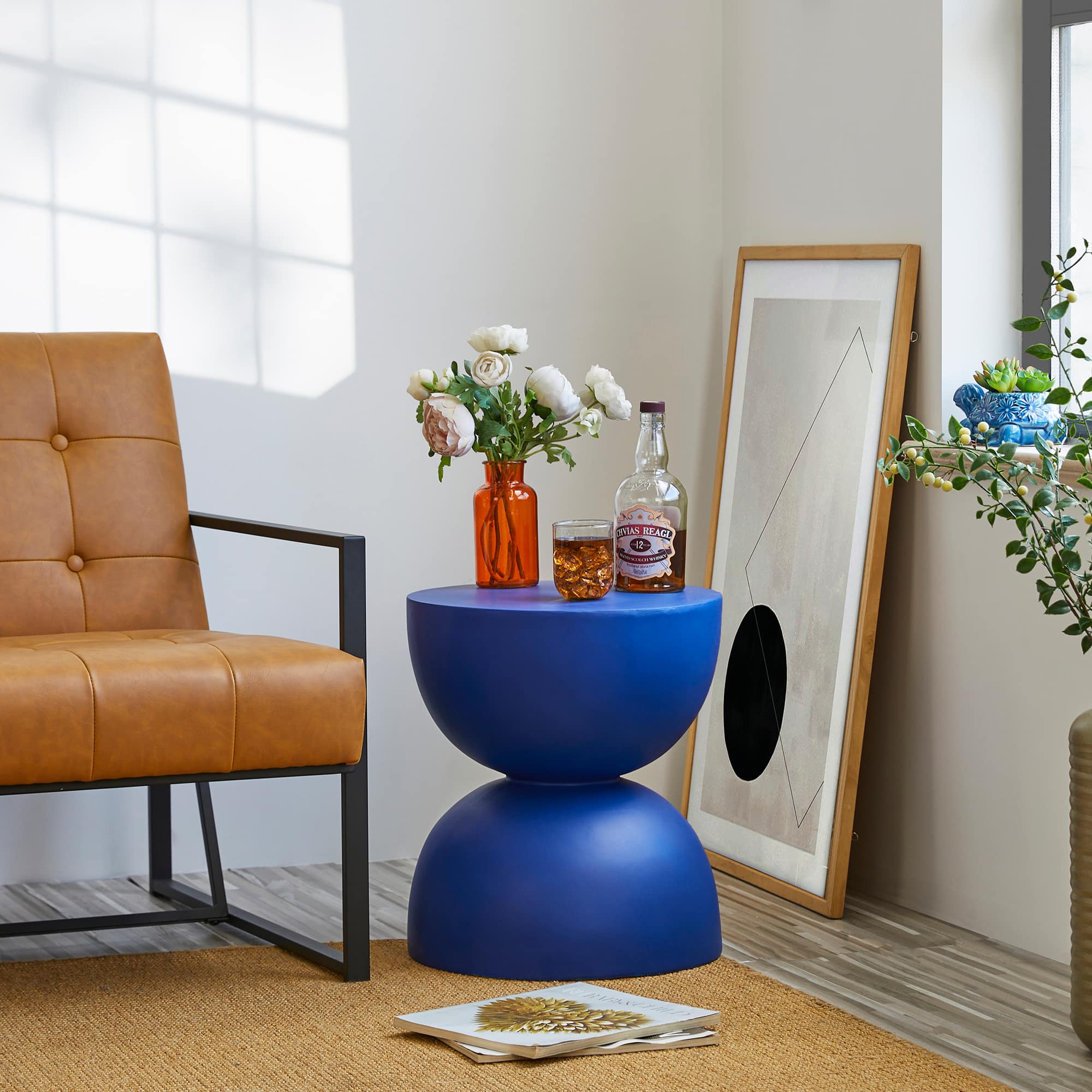 Glitzhome&#xAE; 18&#x22; Multi-Functional Terrazzo Garden Stool
