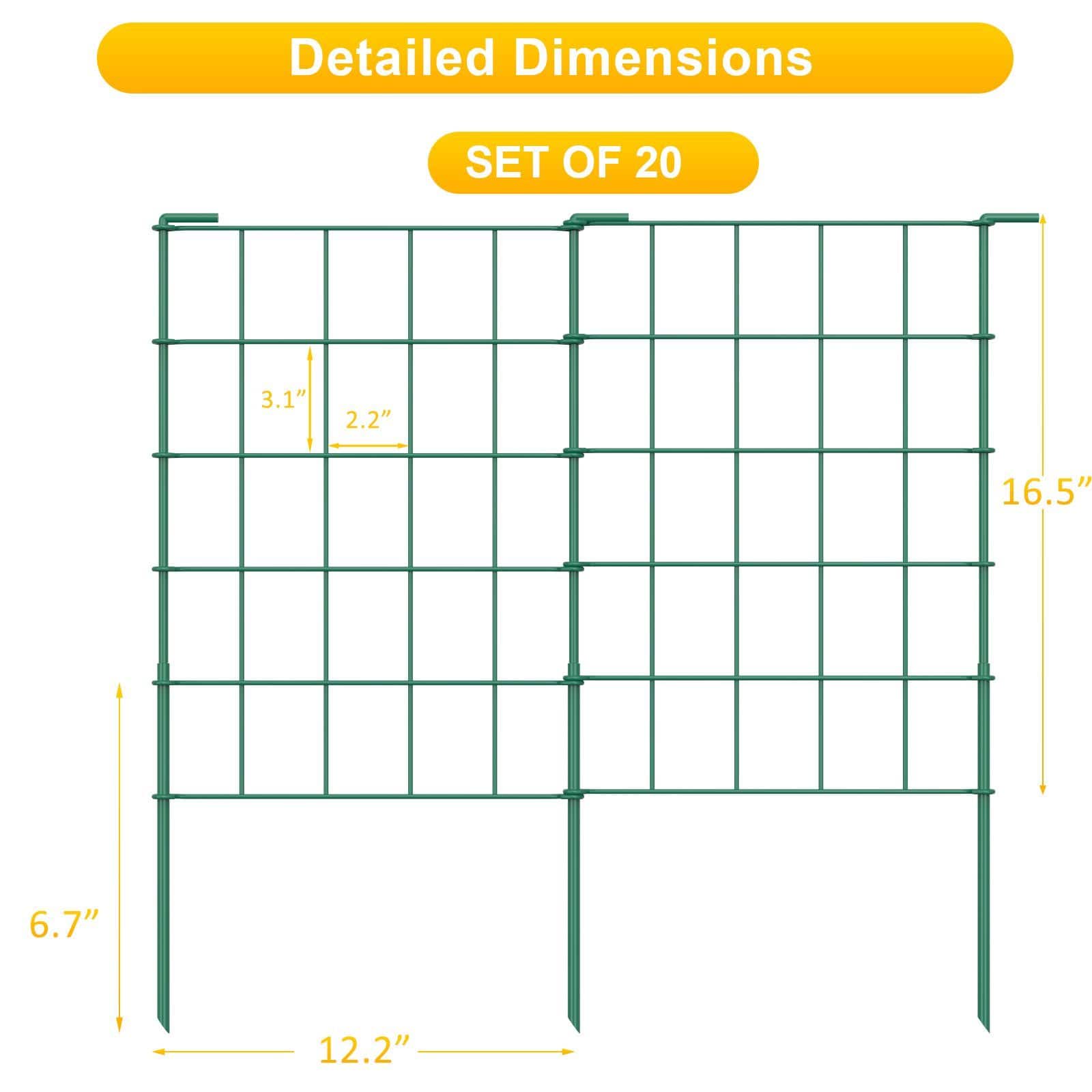 NEX™ Green Rustproof Folding Fence, 20ct.