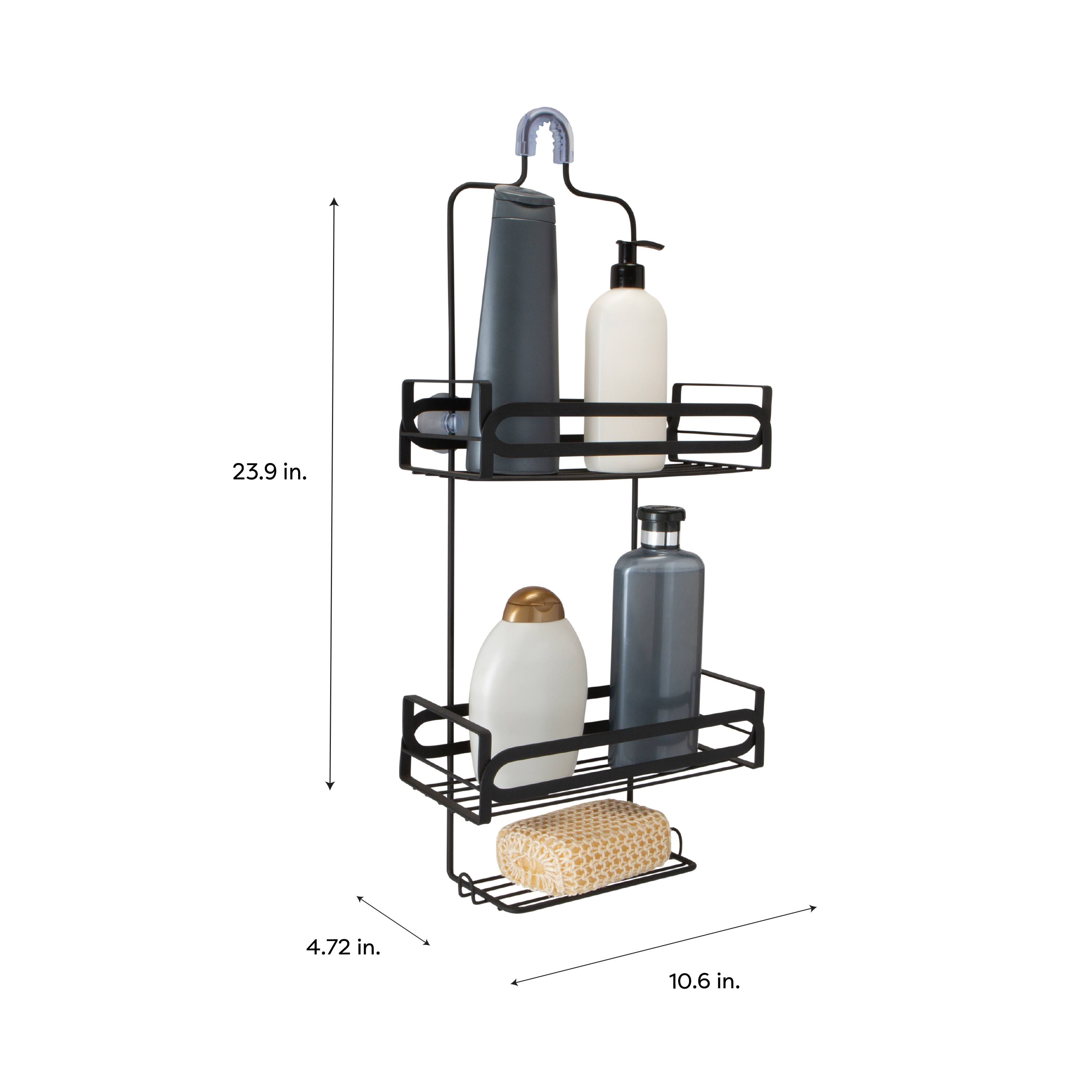Elle Décor Noir Black Shower Caddy