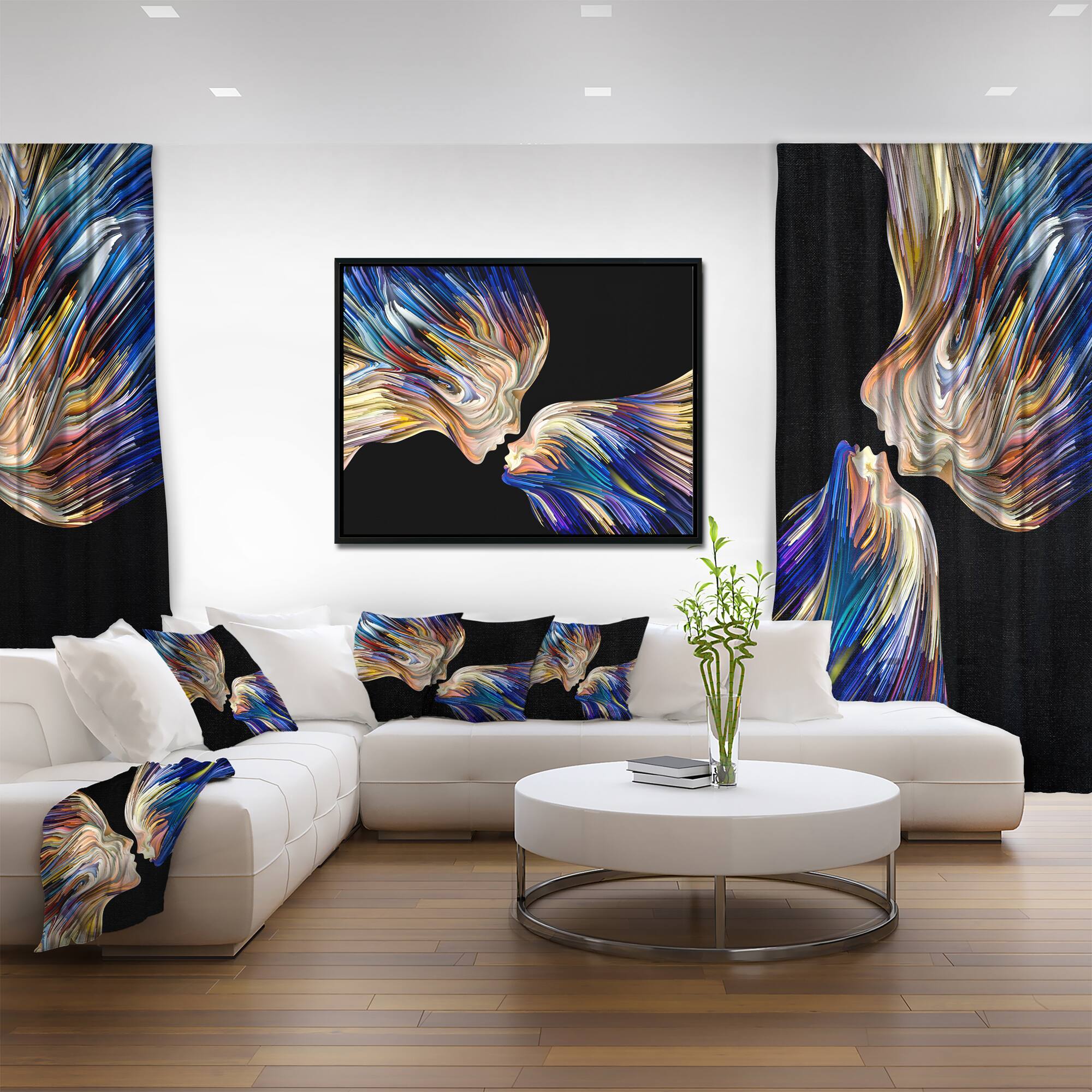 Designart - Metaphorical Mind Painting - Sensual Framed Canvas Art Print