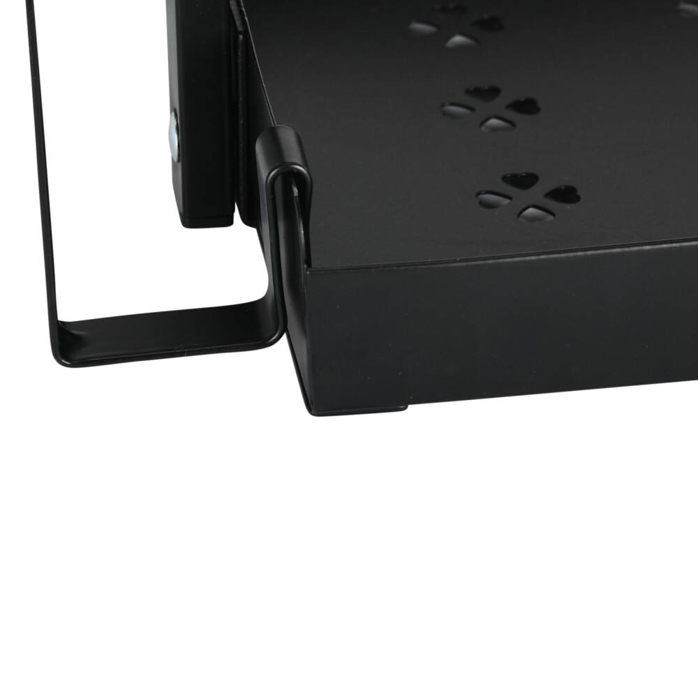 Household Essentials 12" Black Metal 2-Tier Countertop Caddy