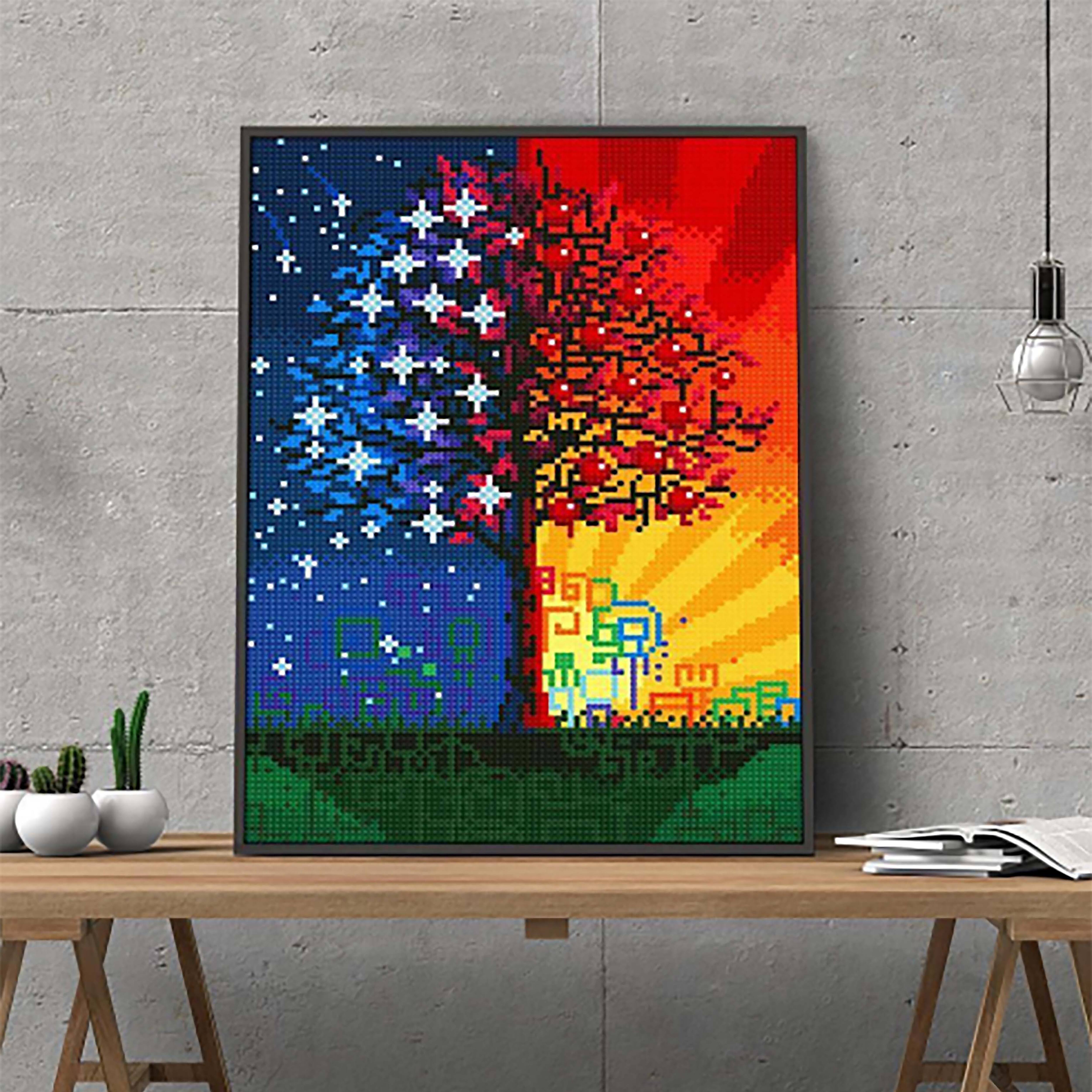 Sparkly Selections Night and Day Tree Glow in the Dark Diamond Art Kit