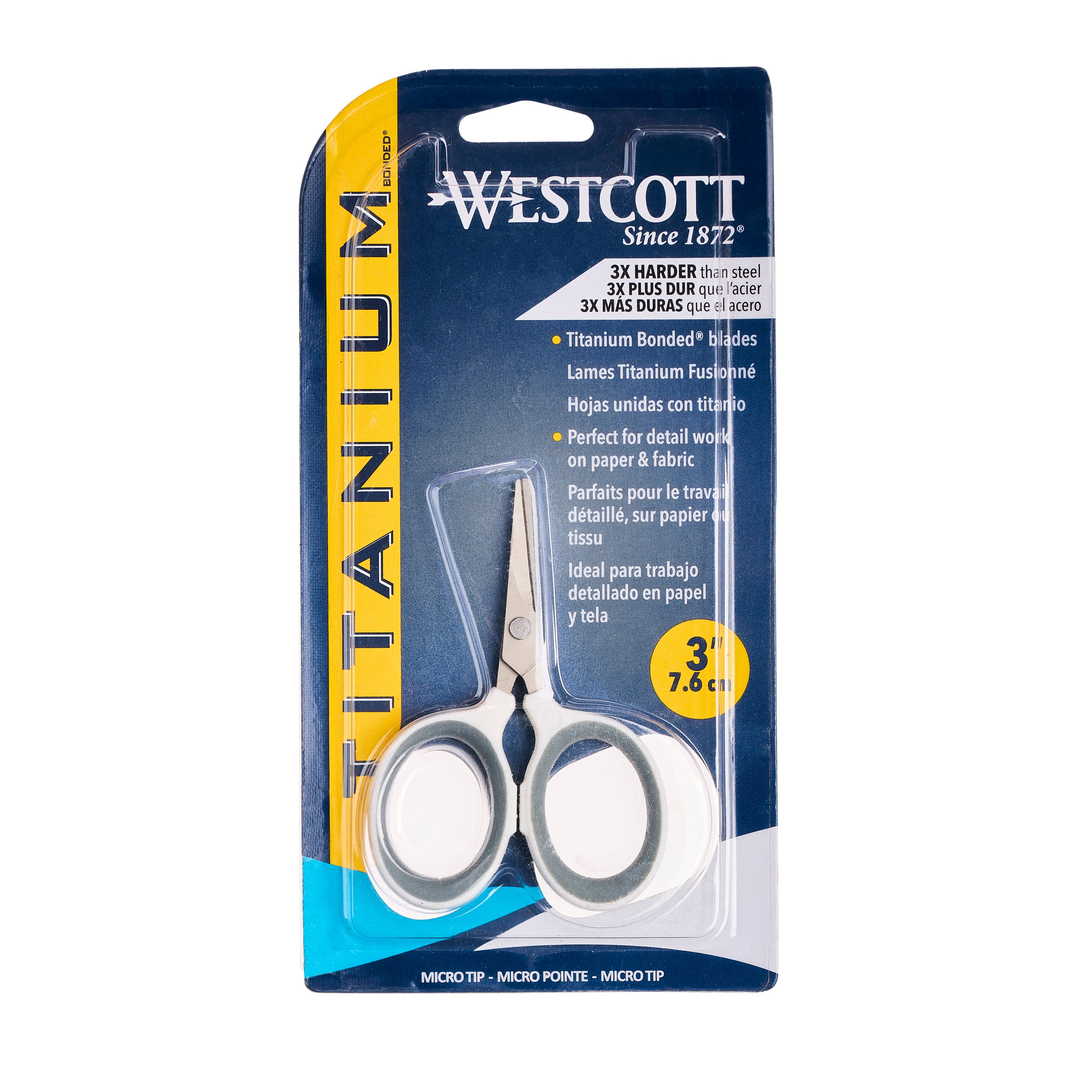 12 Pack: Westcott&#xAE; 3&#x22; Straight Titanium Scissors