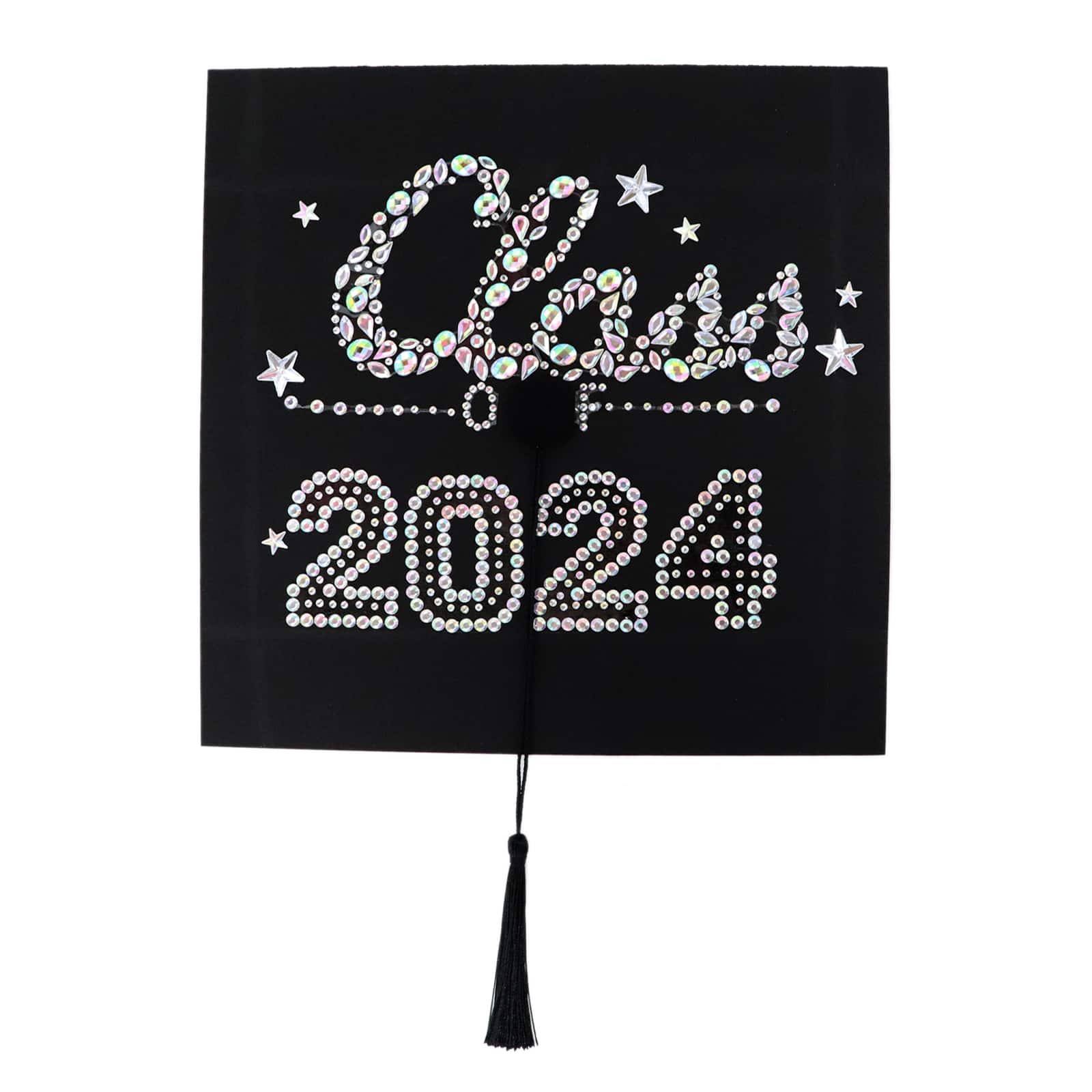 Iridescent Silver 2024 Graduation Cap Bling Stickers by Recollections&#x2122;