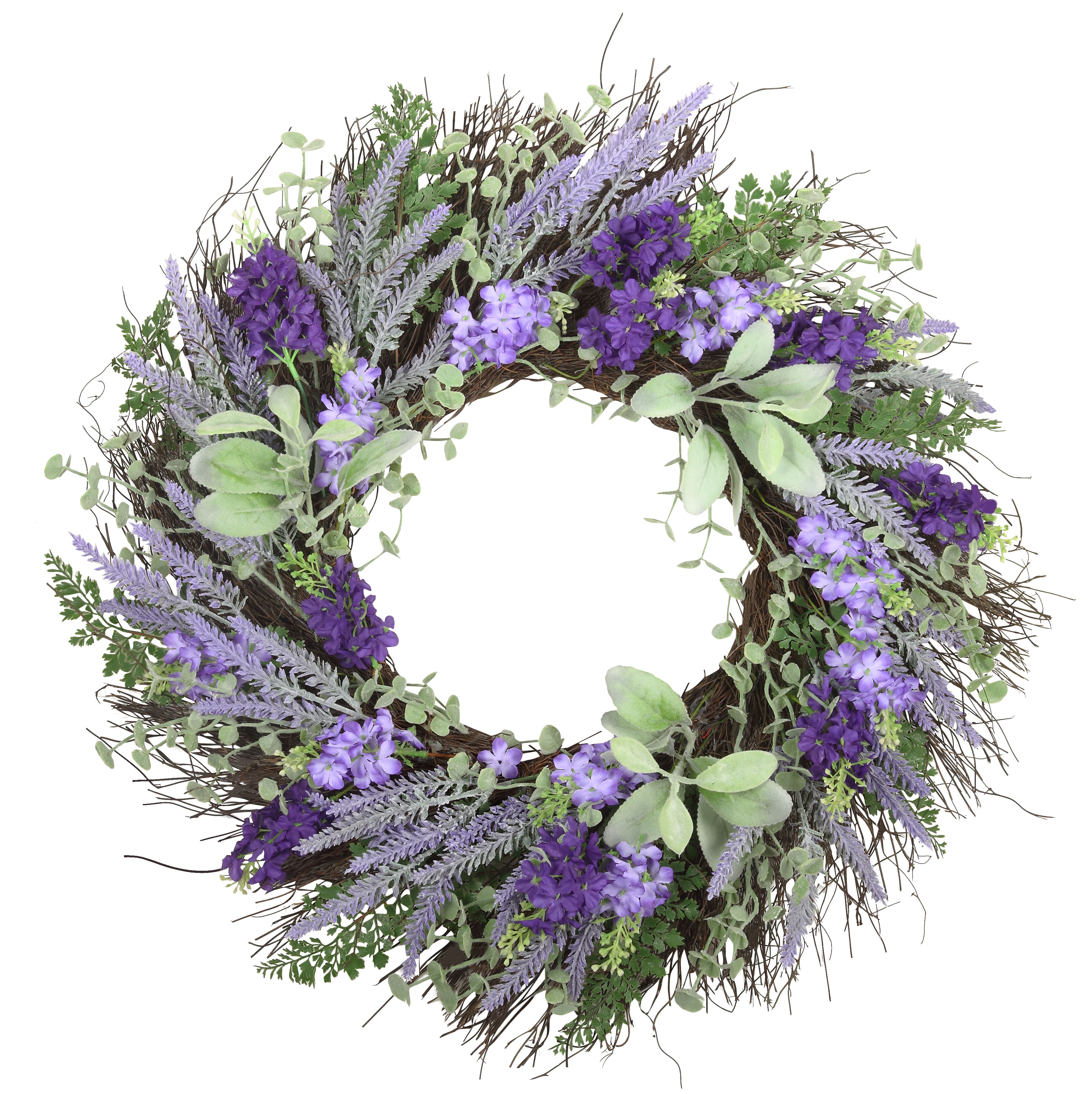Haute Decor 24" Mixed Lavender & Larkspur Wreath