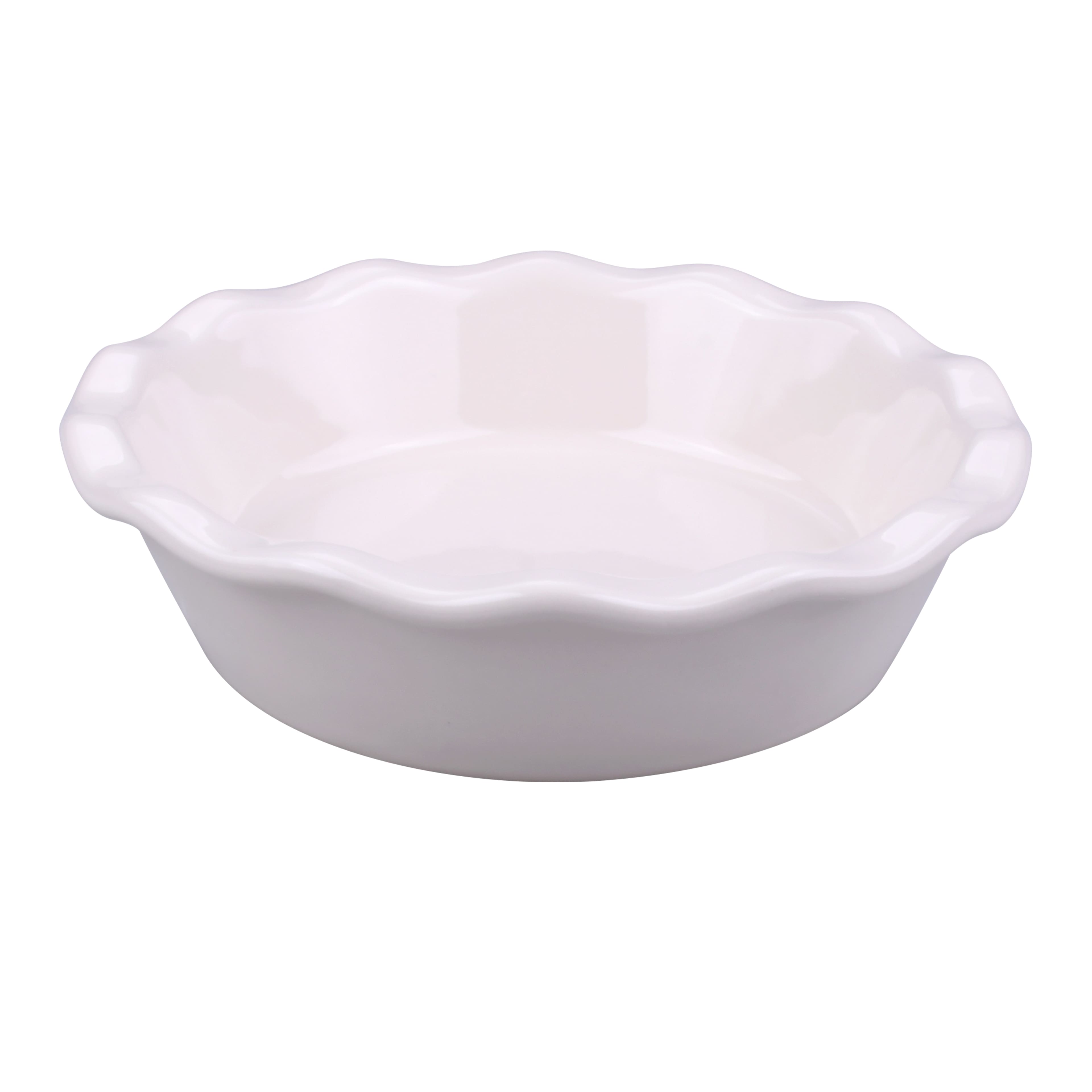 6&#x22; Mini Cream Ceramic Pie Plate by Makery&#x2122;