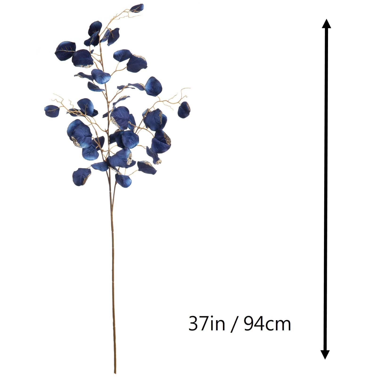 37&#x22; Blue Glitter Eucalyptus Stem by Ashland&#xAE; 