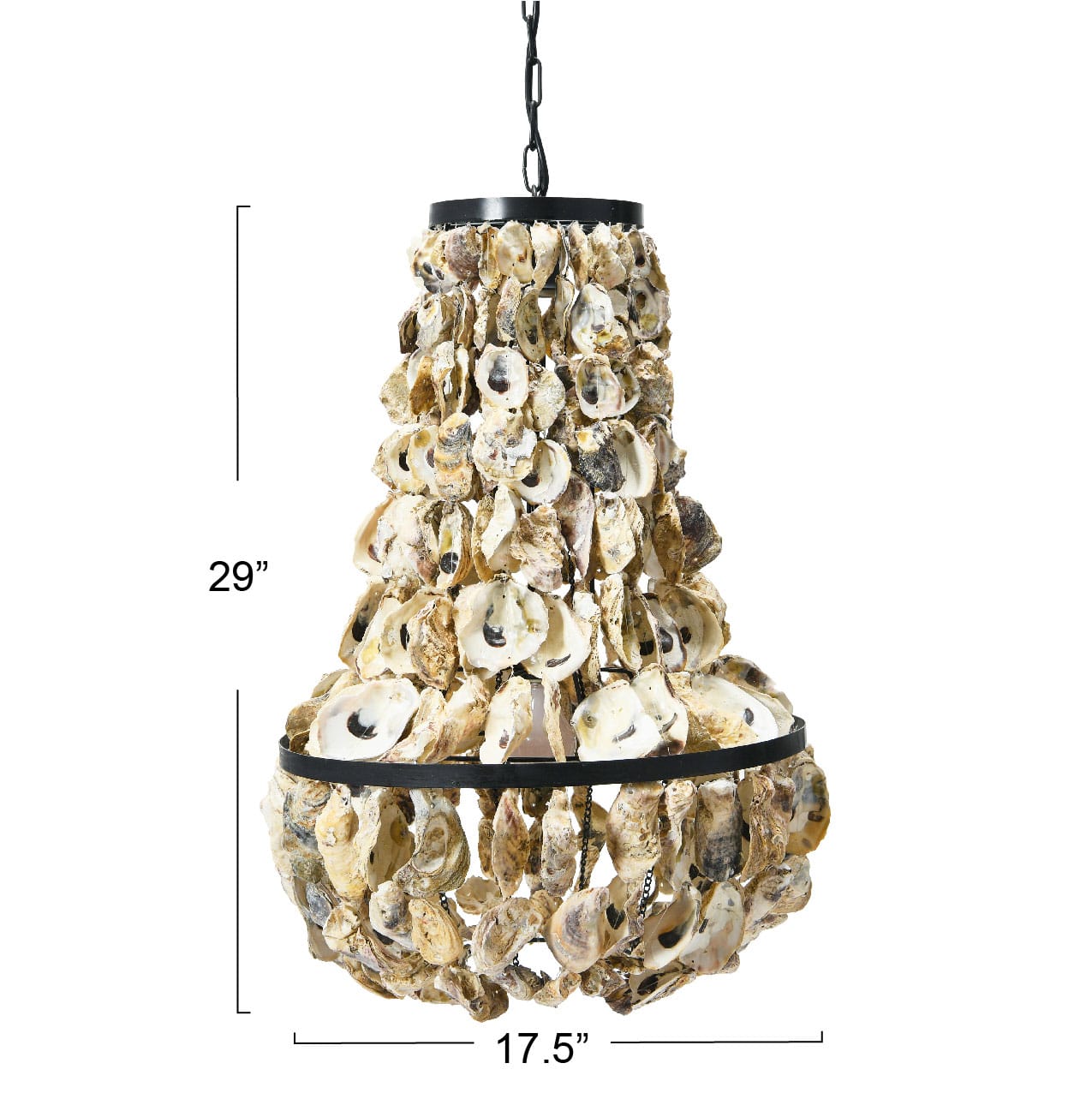 29&#x22; Oyster Shell Chandelier