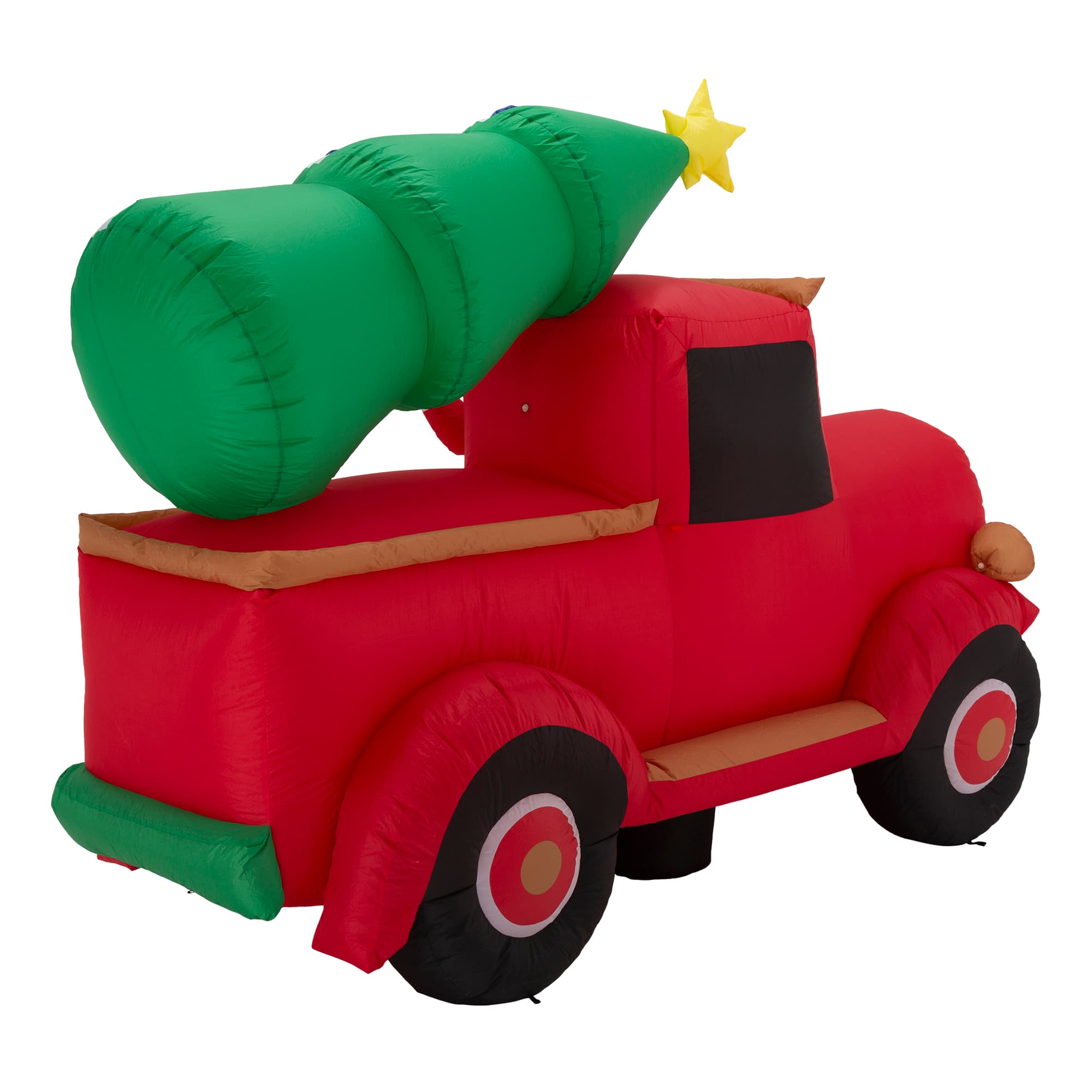 Glitzhome&#xAE; 7ft. Inflatable Santa Claus On Truck