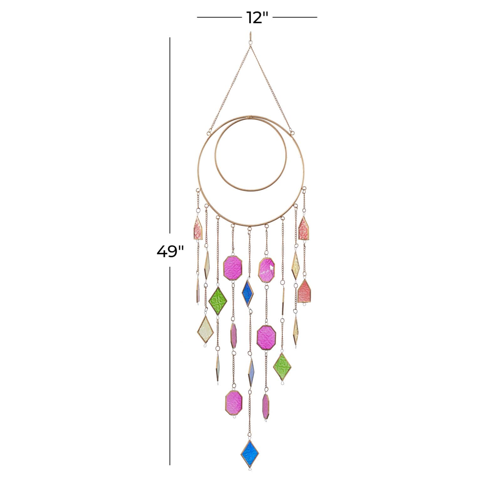 Multi Metal Contemporary Windchime, 49&#x22; x 12&#x22;