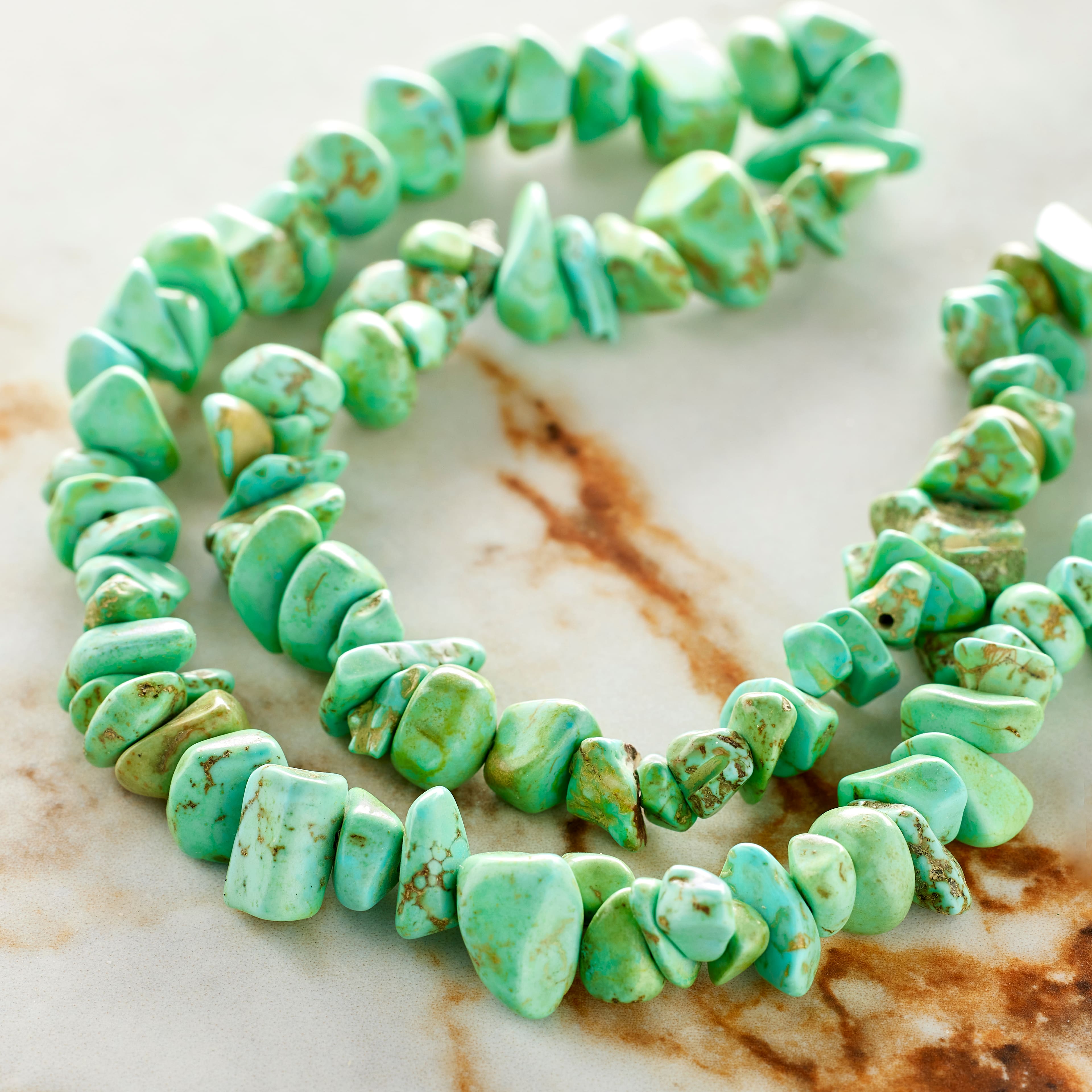 Turquoise Dyed Howlite Chips by Bead Landing™