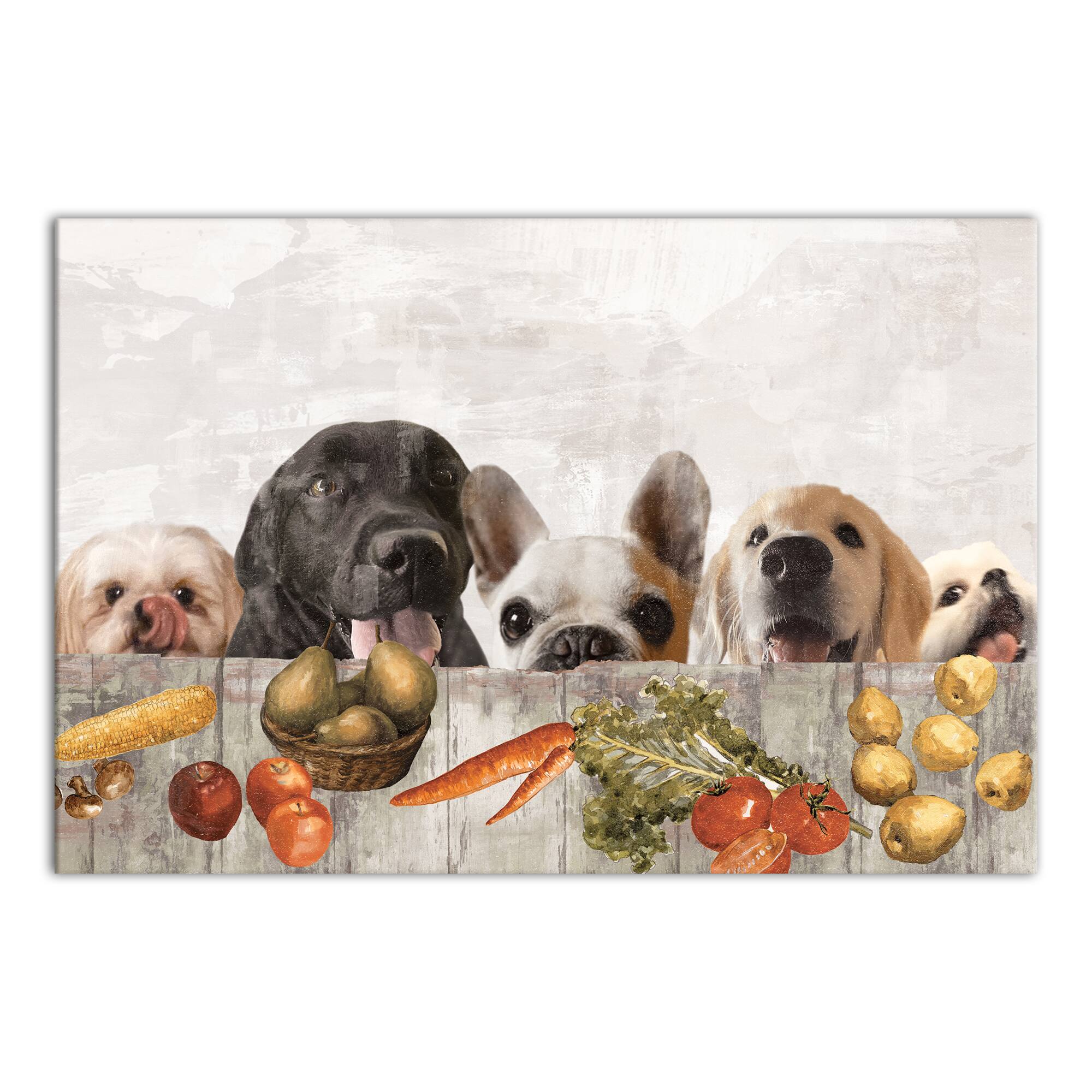 Dog Supper 1 Canvas Wall Art