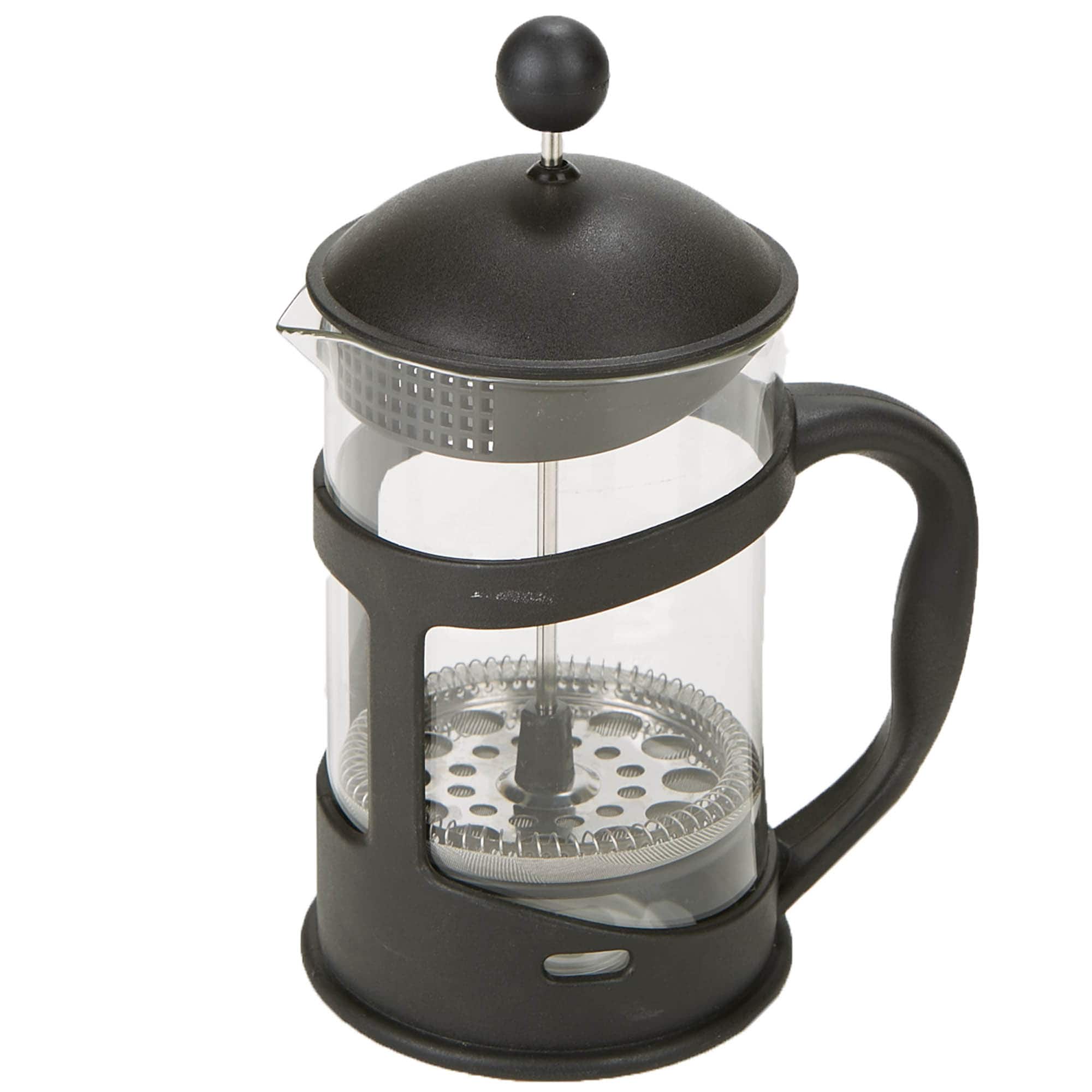 Mind Reader Black French Press Glass Coffee Maker With Stainless Steel