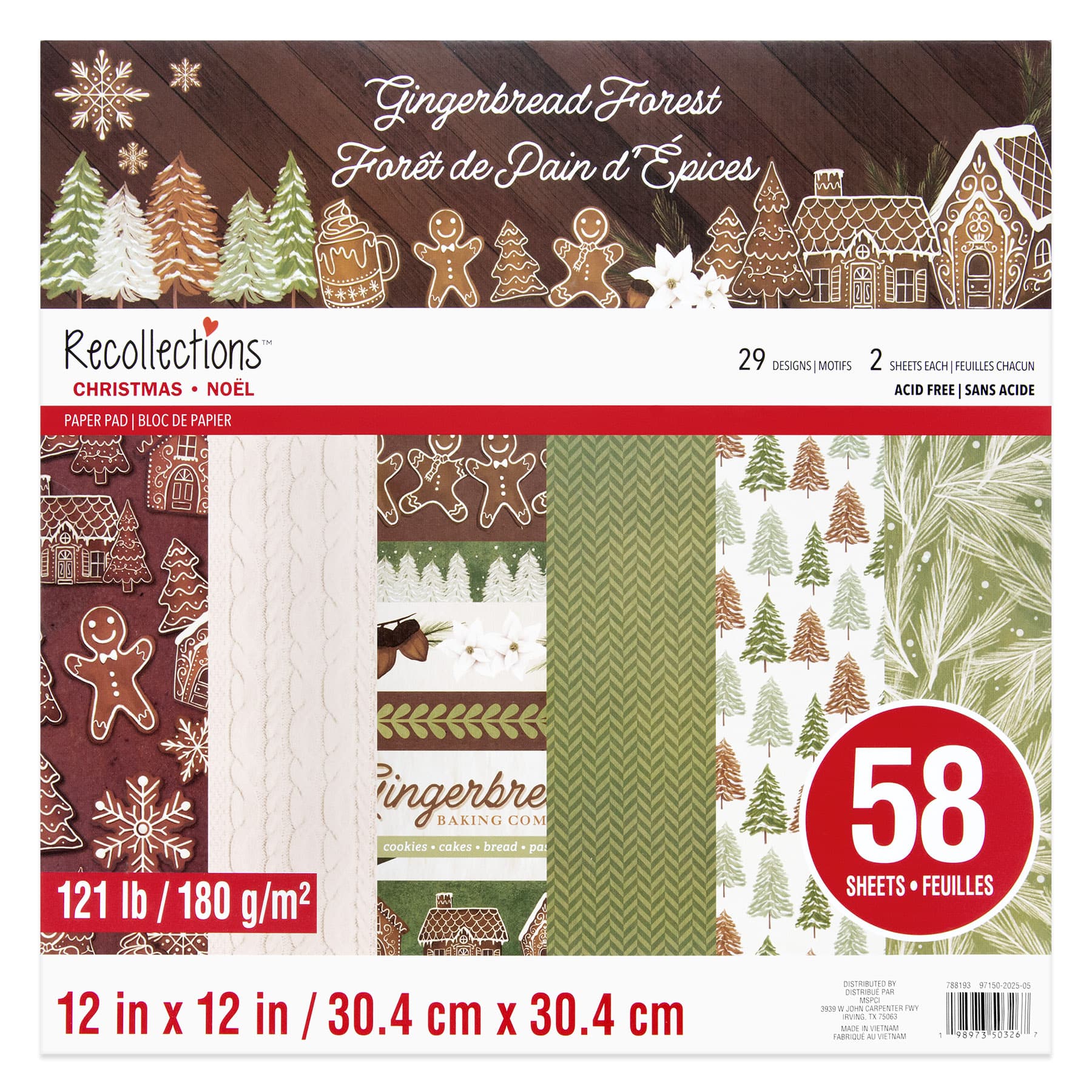 12" x 12" Gingerbread Forest Paper Pad by Recollections™