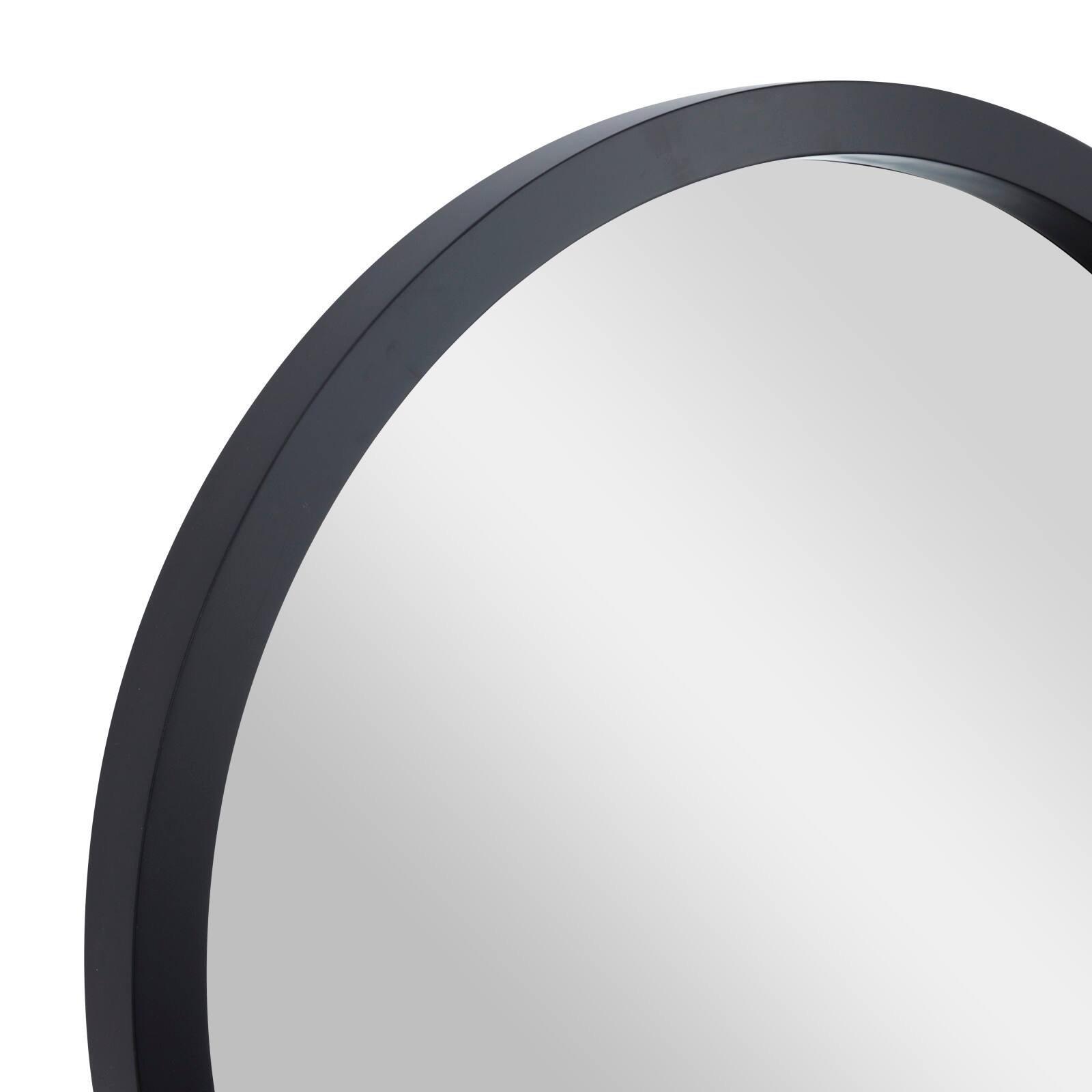 Black Contemporary Wall Mirror, 30&#x22; x 2&#x22; x 30&#x22;