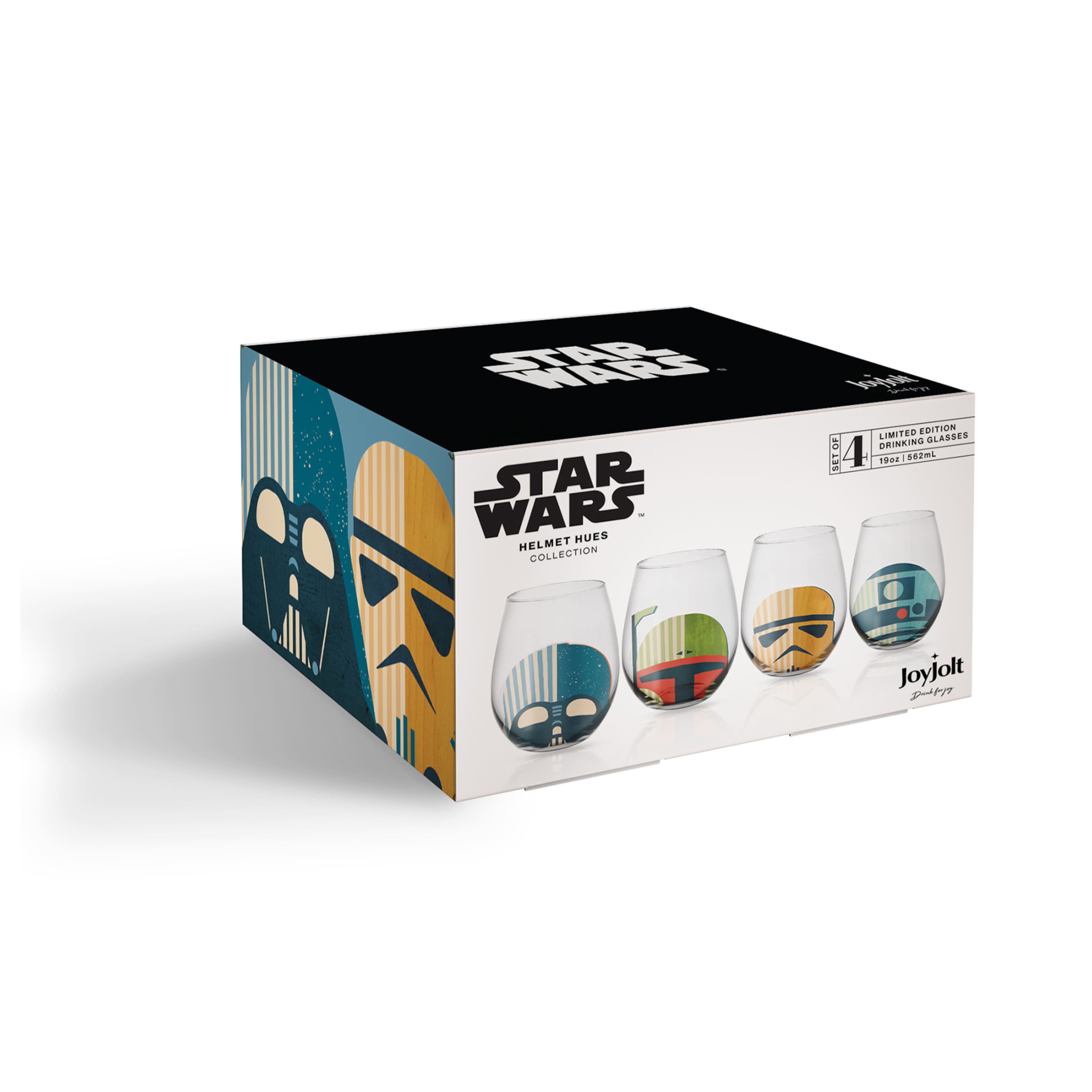 JoyJolt&#xAE; Star Wars&#x2122; 4.8oz. Helmet Hues Stemless Drinking Glasses, 4ct.