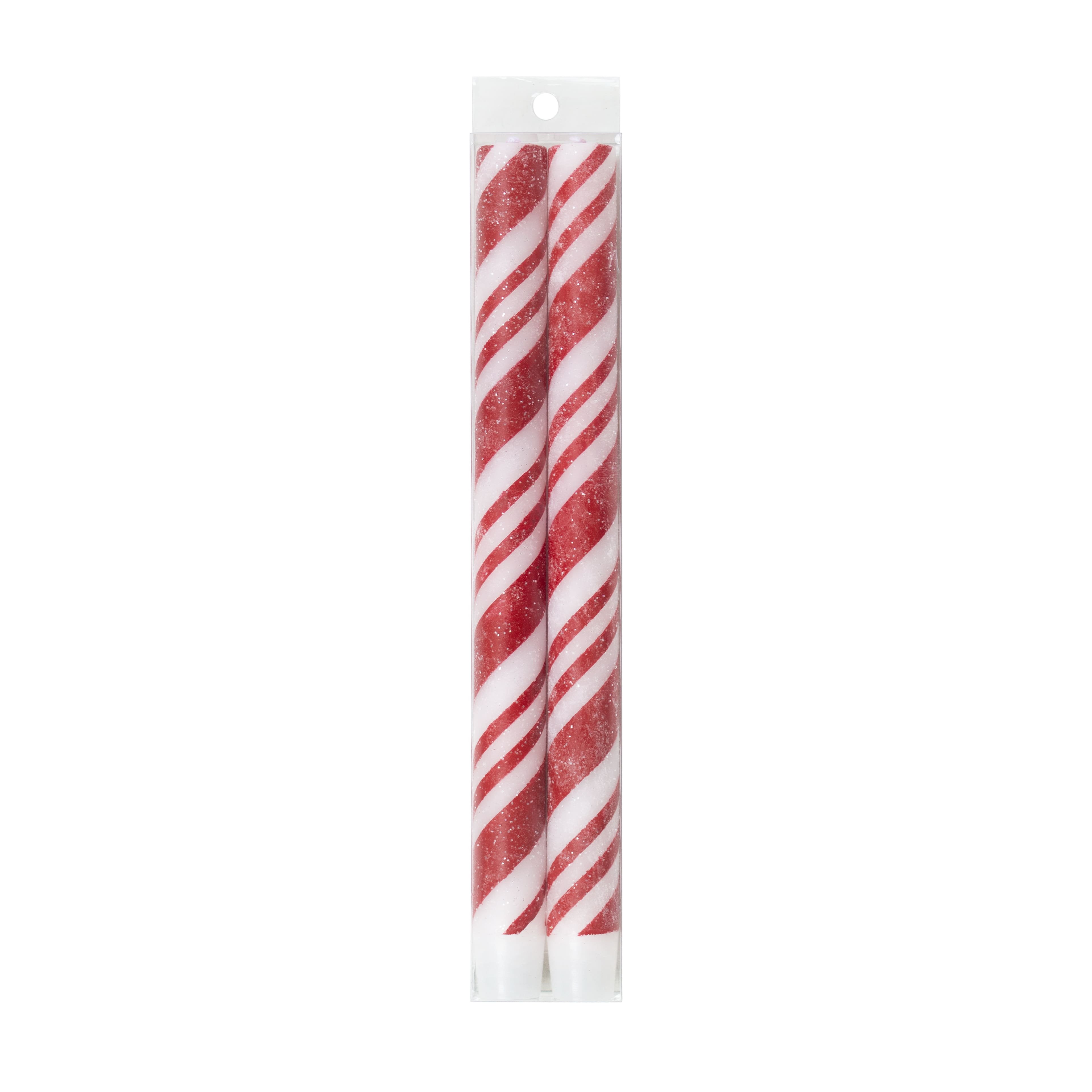 10&#x22; Red &#x26; White Stripes Taper Candles, 2ct. by Ashland&#xAE;
