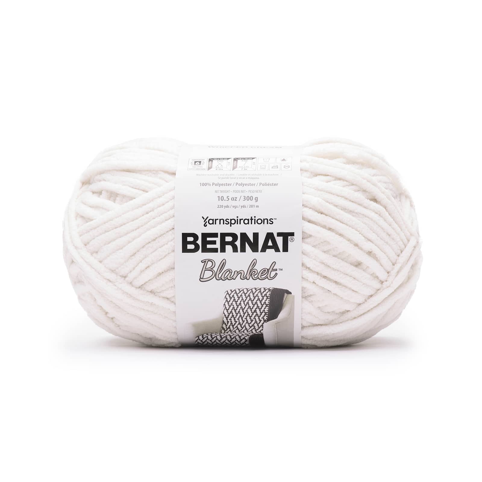 Bernat Blanket Yarn: INKWELL (black, white, & gray twist) ✒️