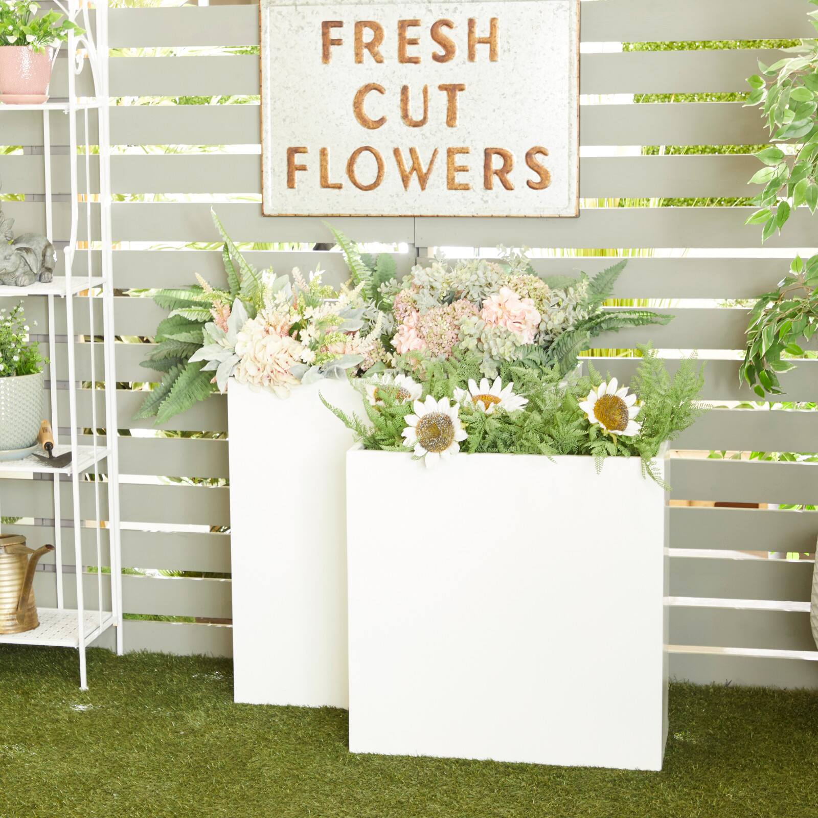 Modern Square Planter Set