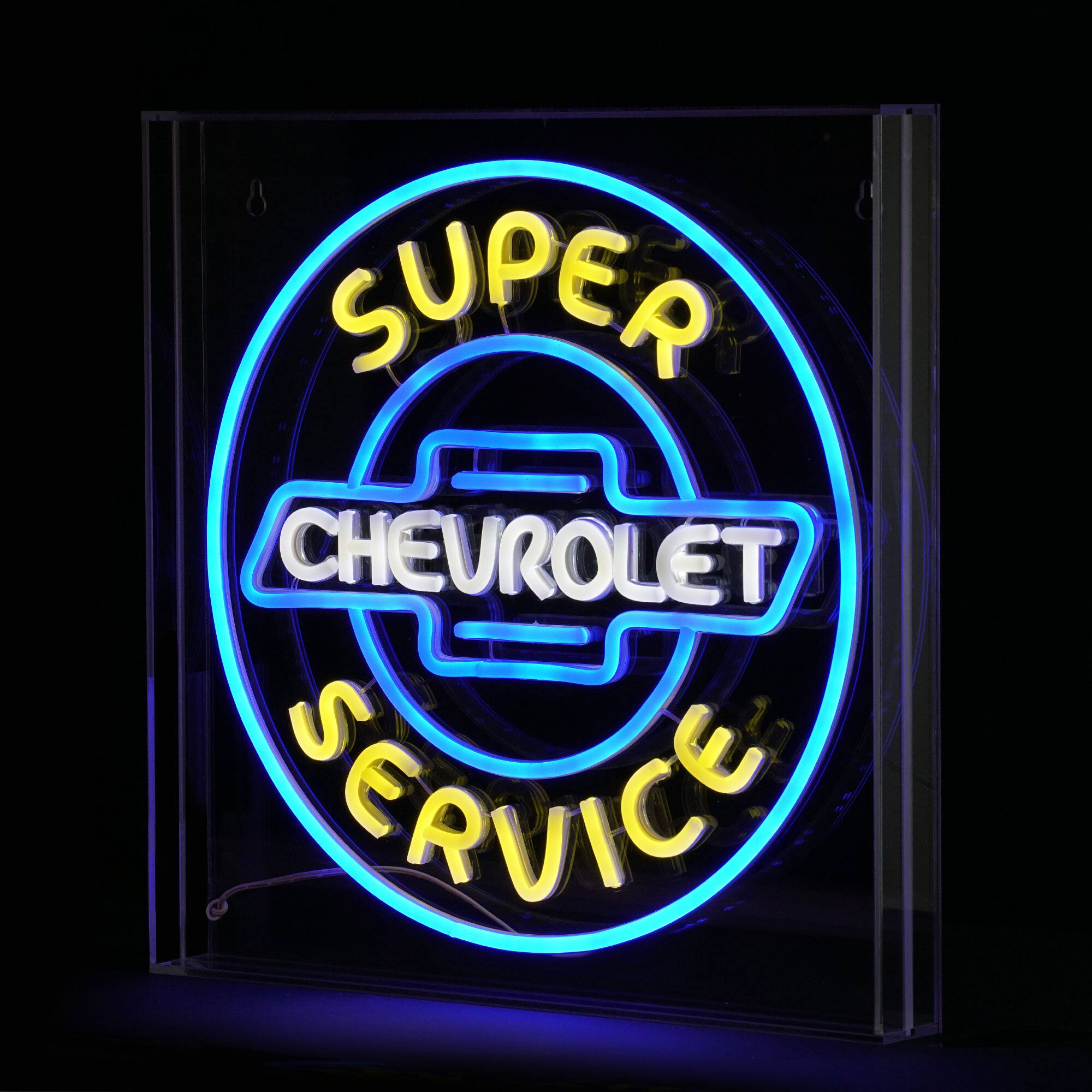 American Art D&#xE9;cor&#x2122; 16&#x22; Licensed Chevrolet Super Service Acrylic LED Wall D&#xE9;cor Sign