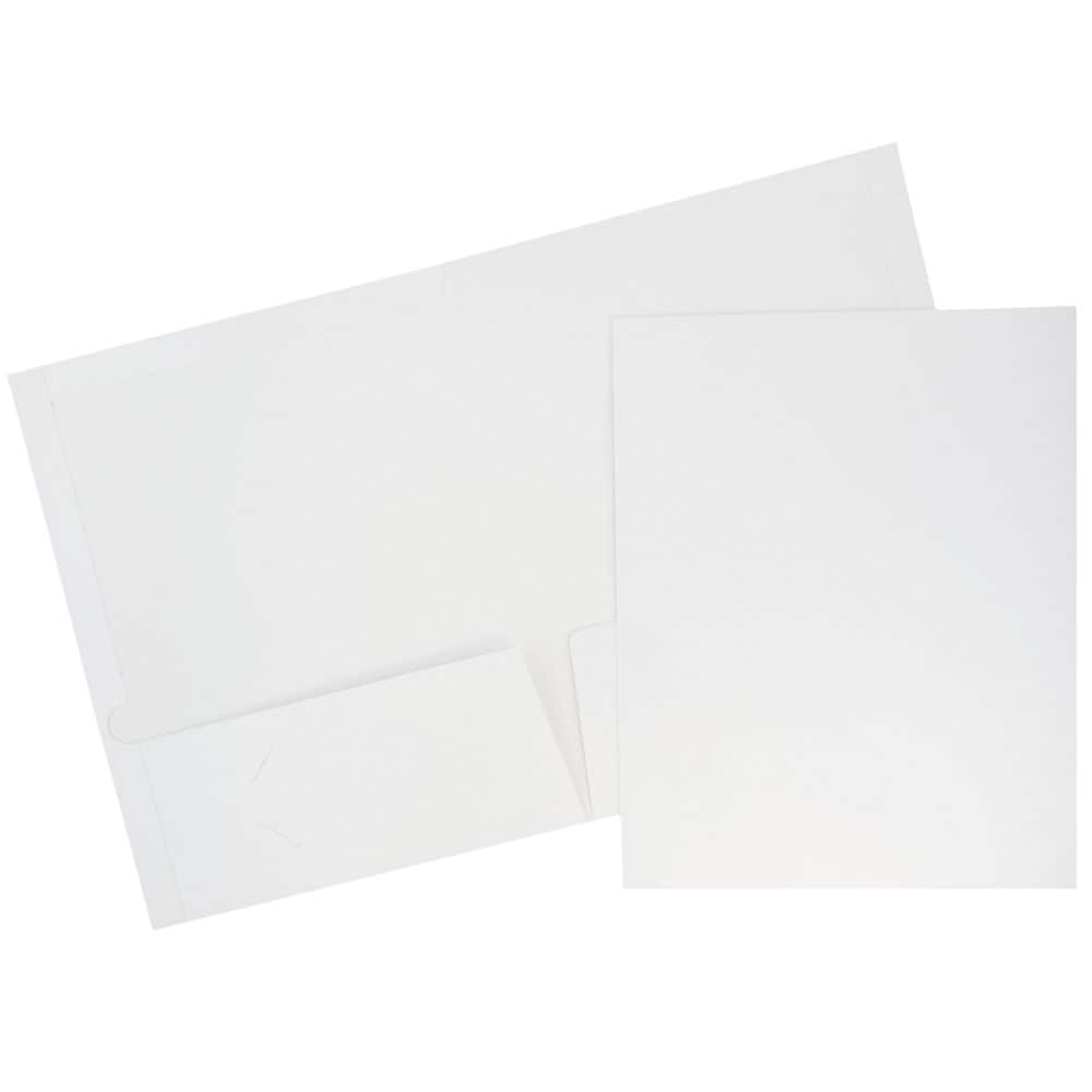 JAM Paper Glossy Laminated Two Pocket Folders, 100ct.