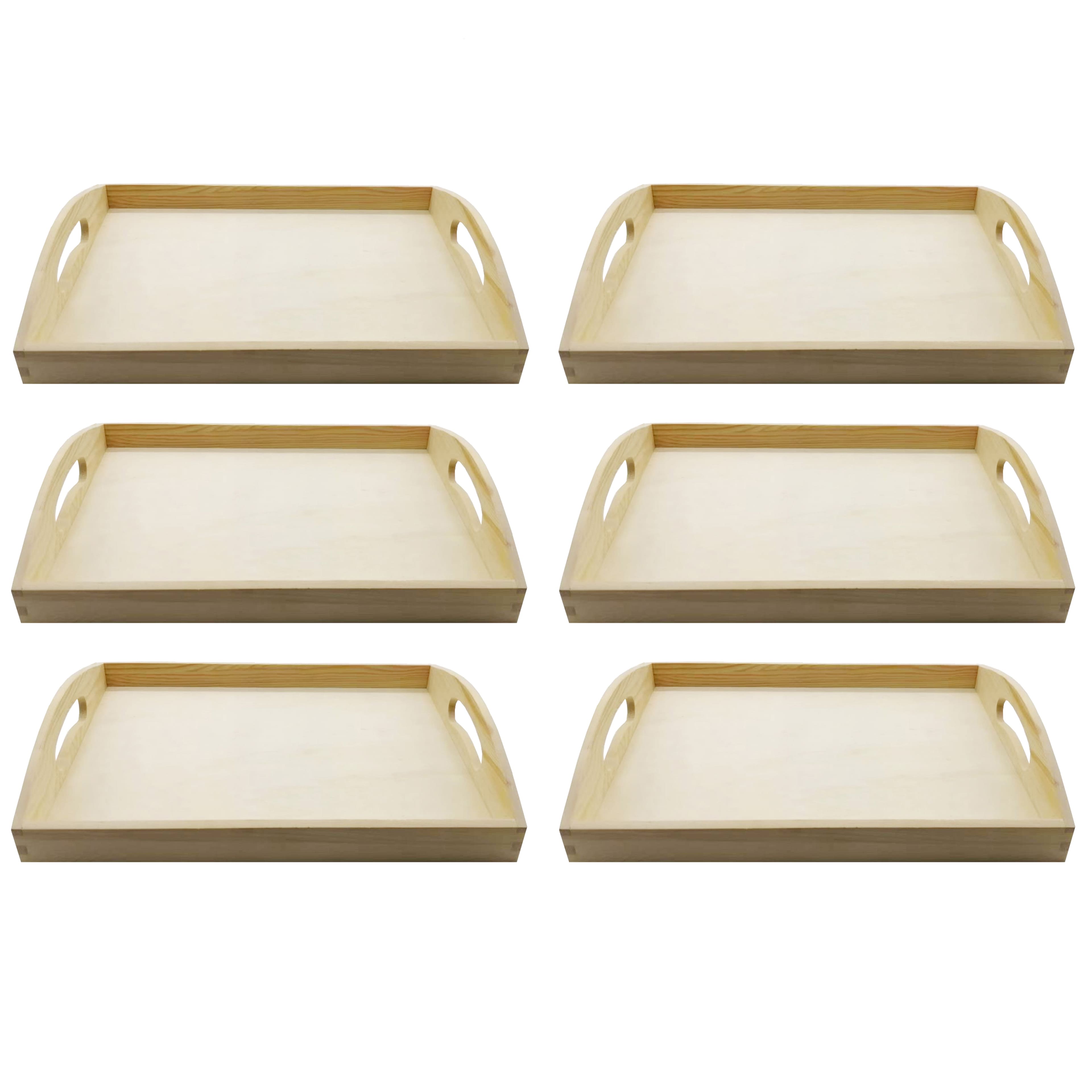6 Pack: 13" Wooden Tray by Make Market®