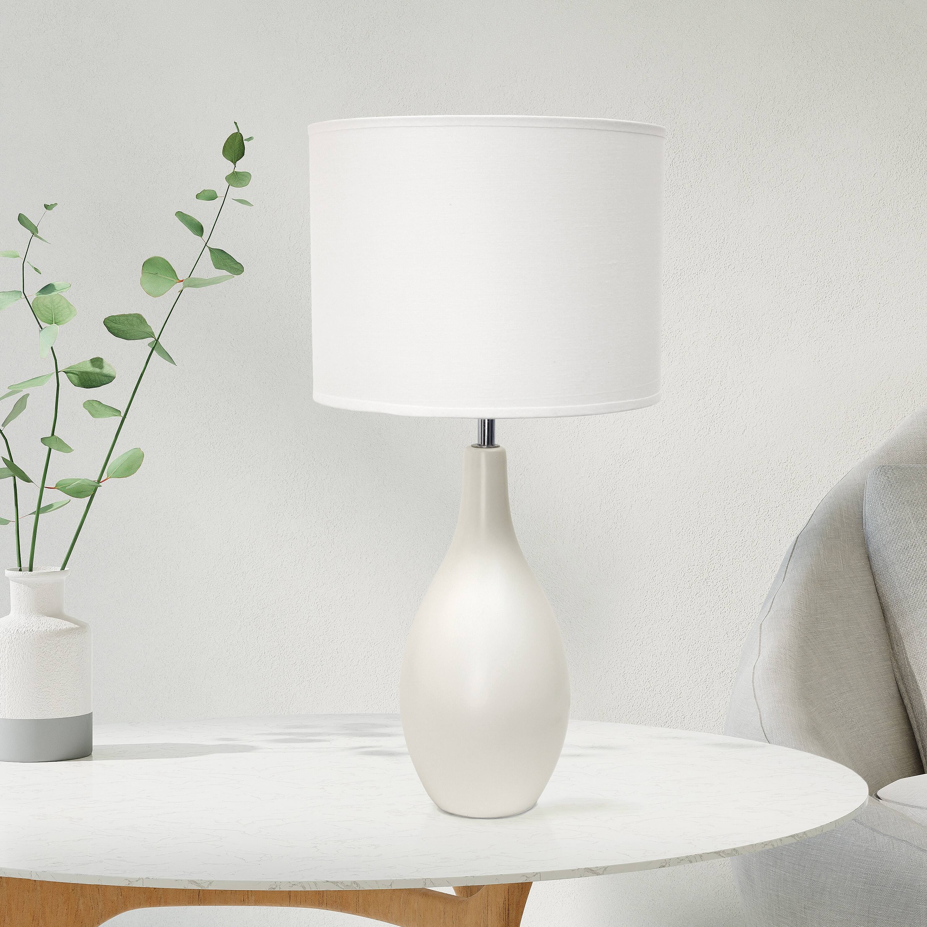 Creekwood Home Essentix 18.1&#x22; Off White Dewdrop Table Lamp