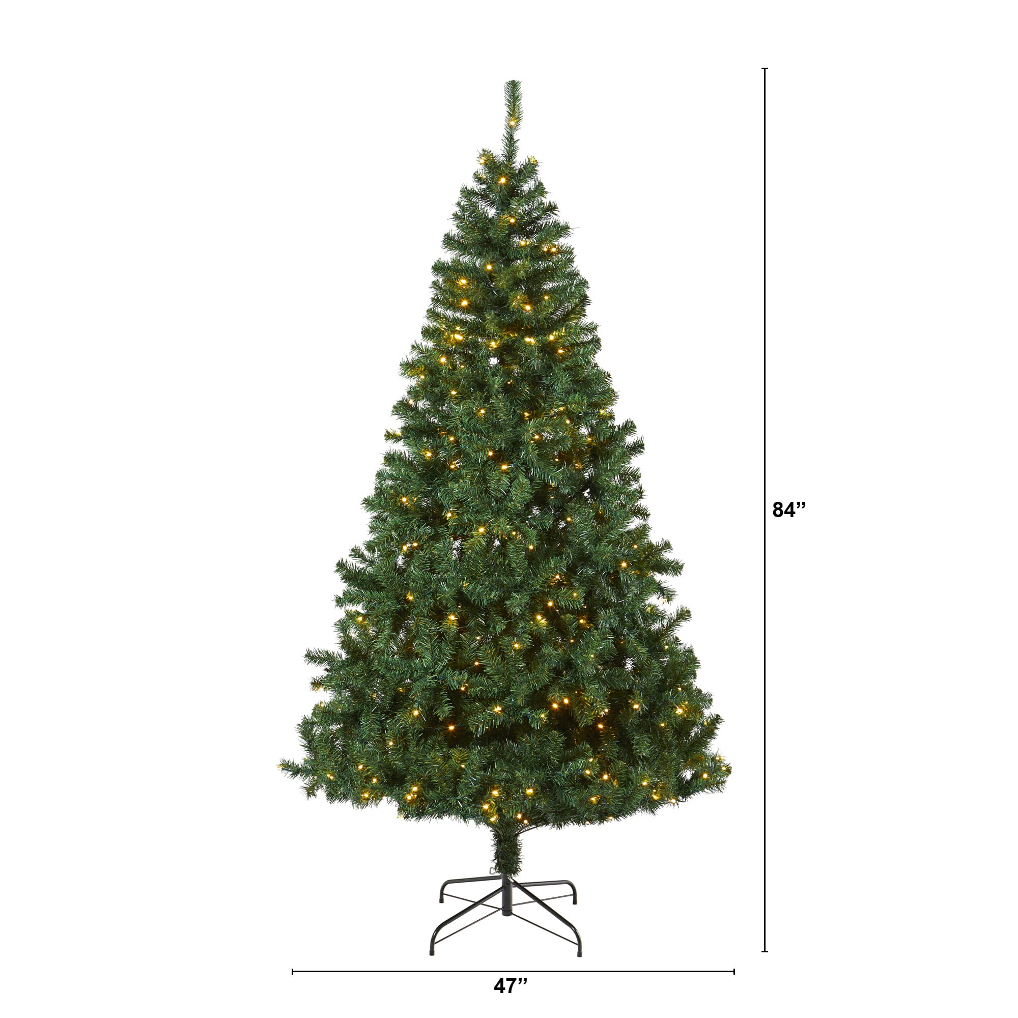 7ft. Pre-Lit Northern Tip Pine Artificial Christmas Tree, Clear LED Lights