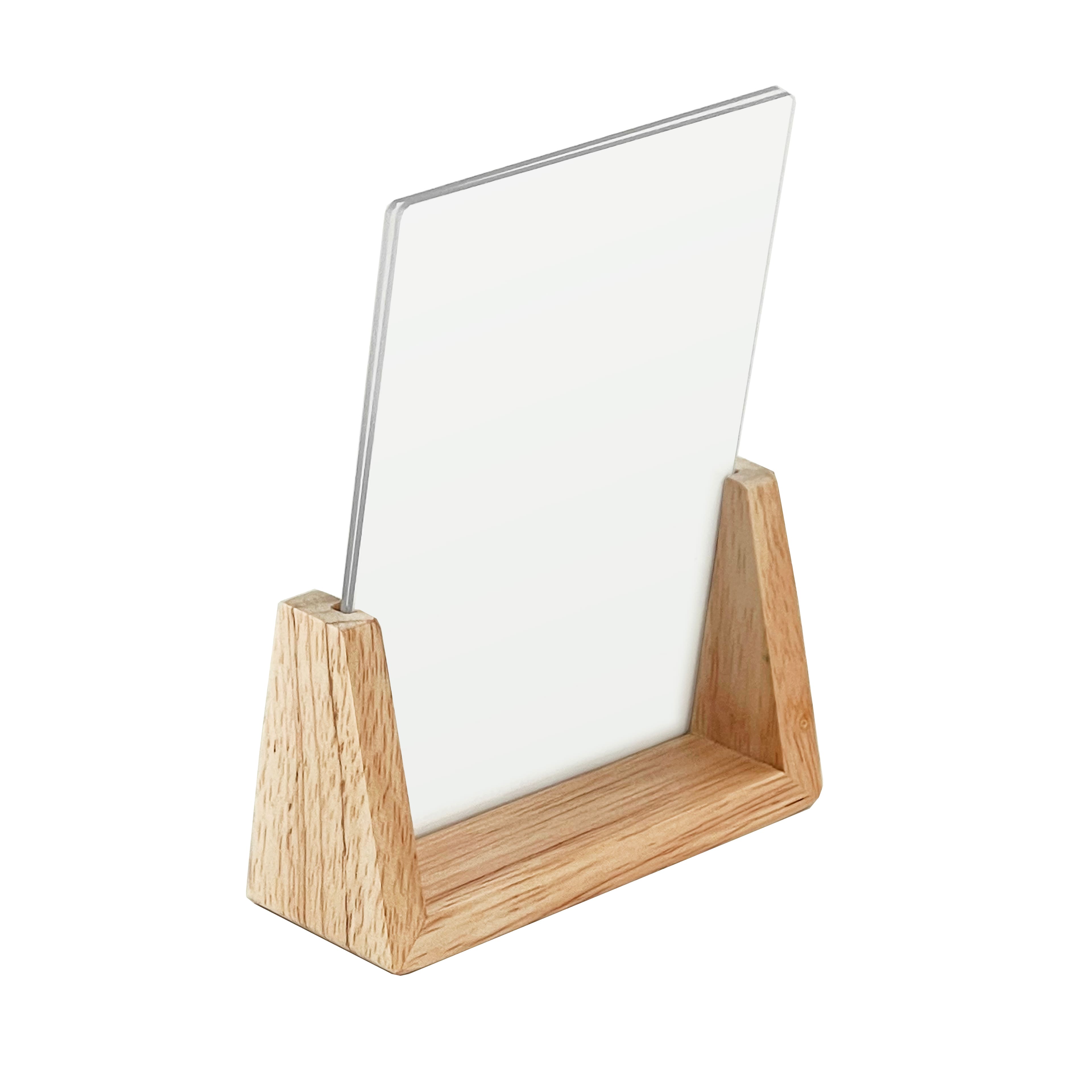 Expressions&#x2122; Clear Acrylic Frame with Wood Base by Studio D&#xE9;cor&#xAE;