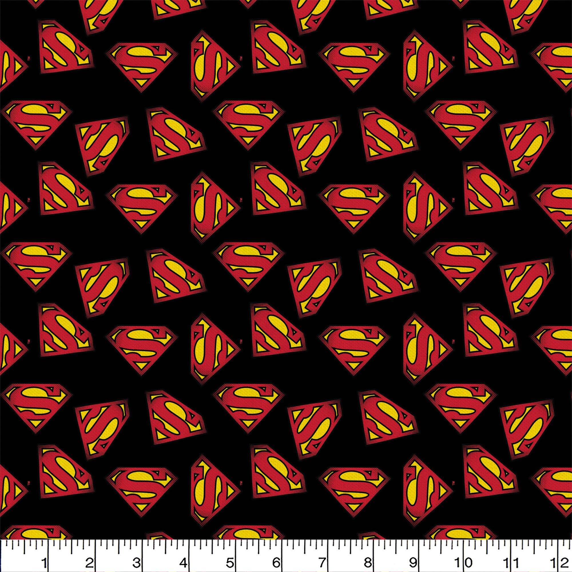 DC Comics Superman Logo Precut Cotton Fabric