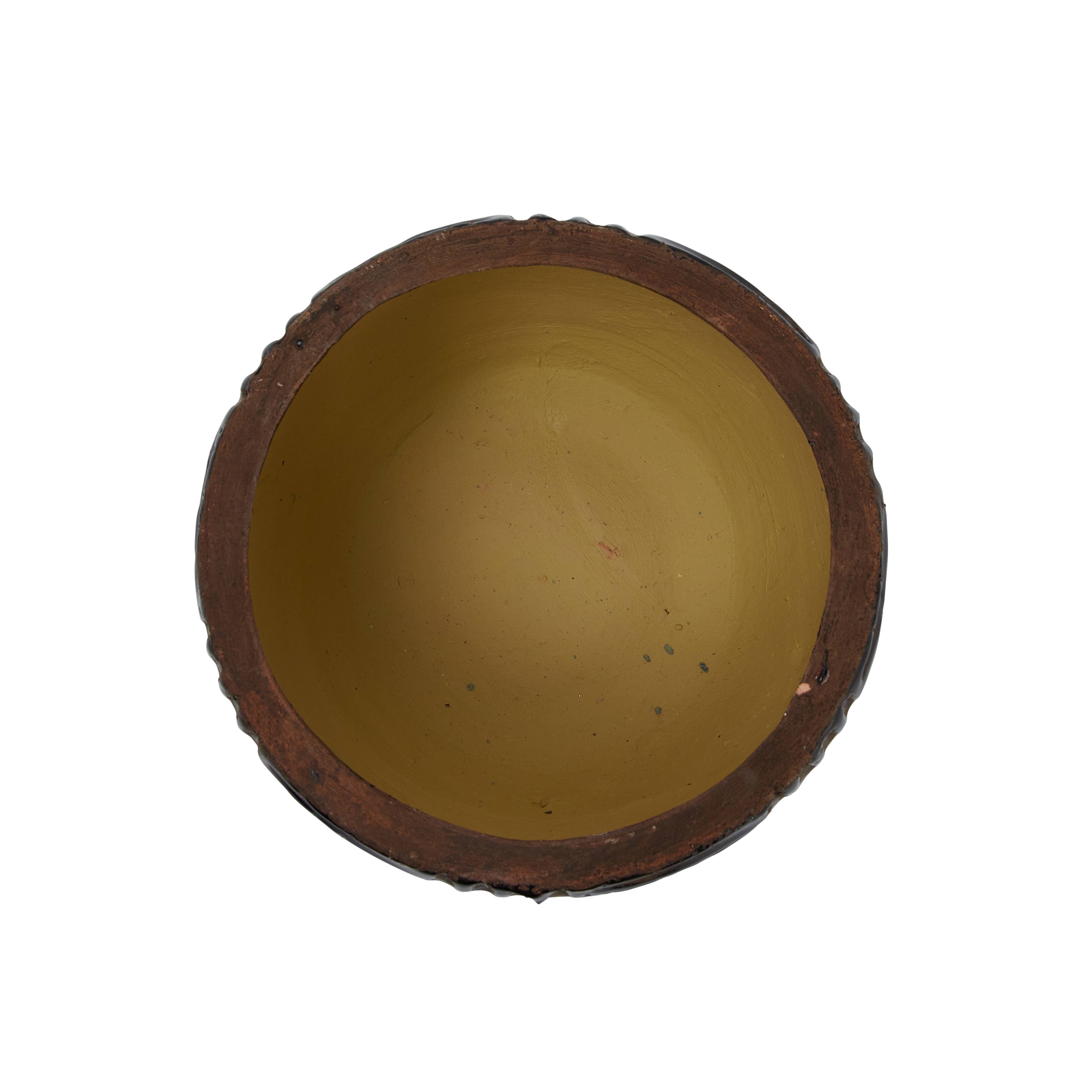 Hello Honey® Black Embossed Terracotta Planter