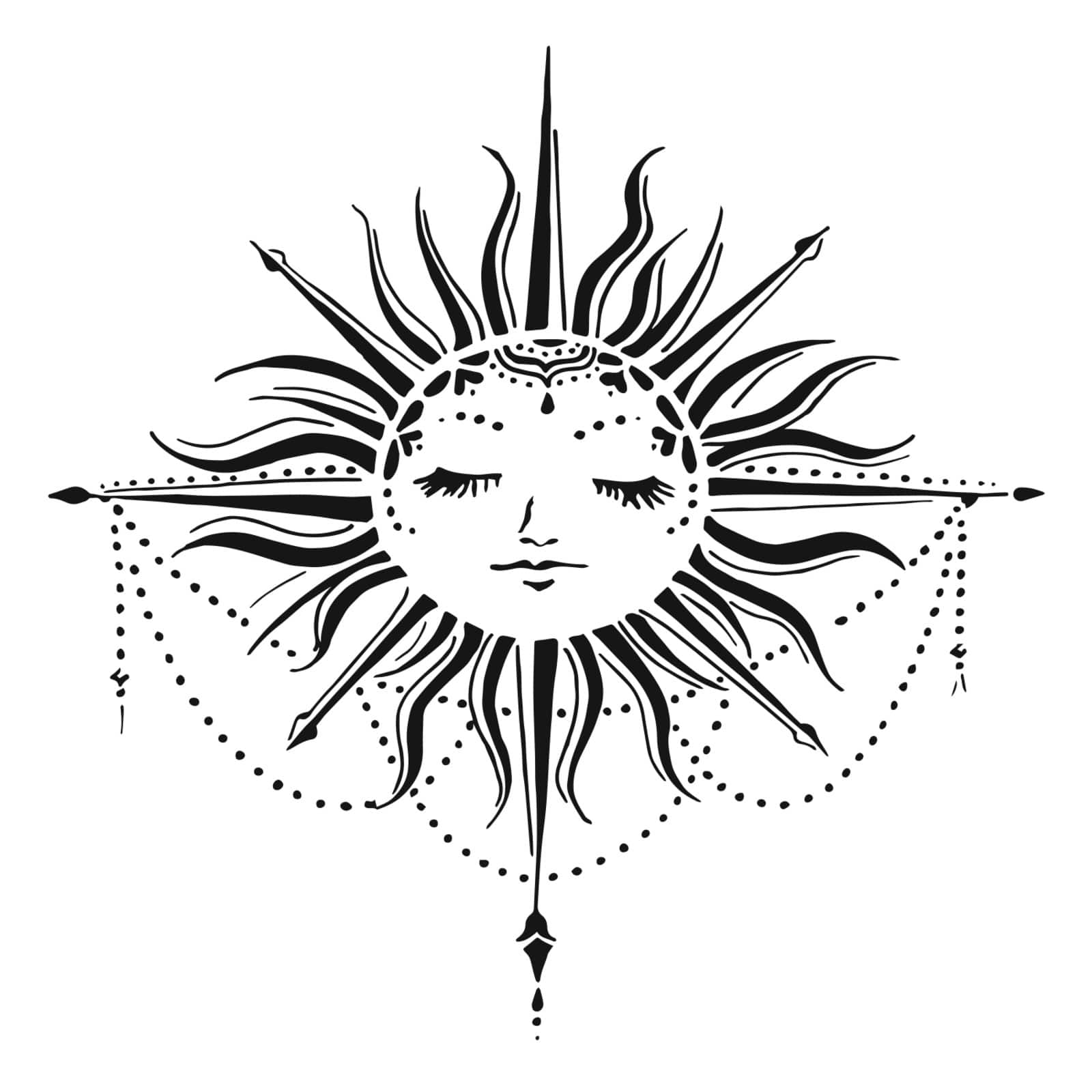 The Crafter&#x27;s Workshop Celestial Sun Stencil, 12&#x22; x 12&#x22;