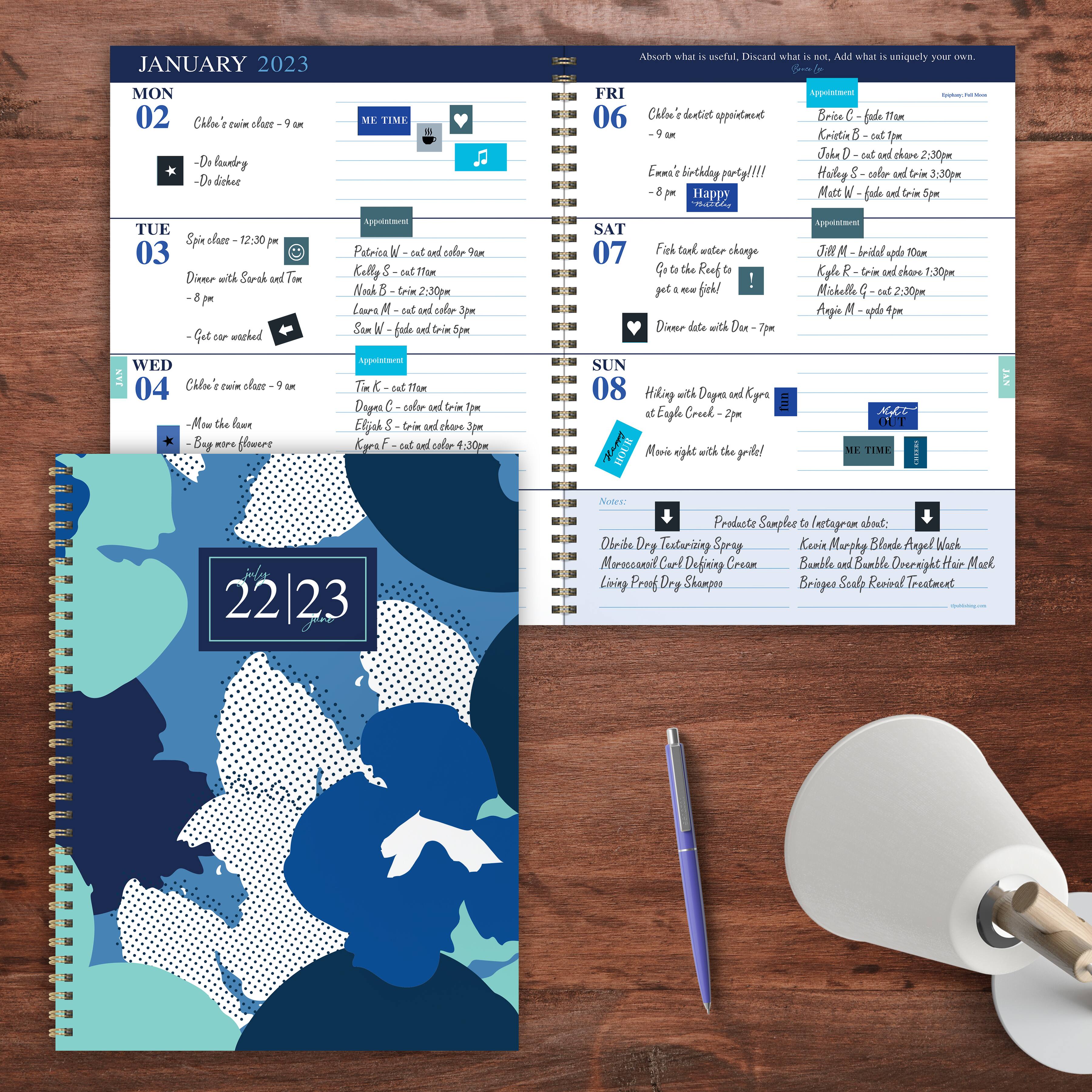 TF Publishing 2022-2023 Abstract Floral Large Planner