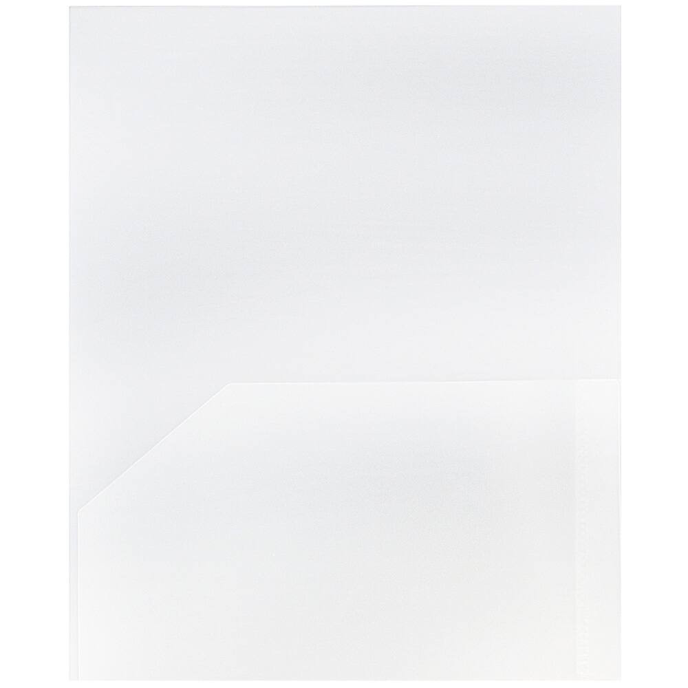JAM Paper 9.5" x 11.5" Plastic 2 Pocket School POP Folders, 6ct.