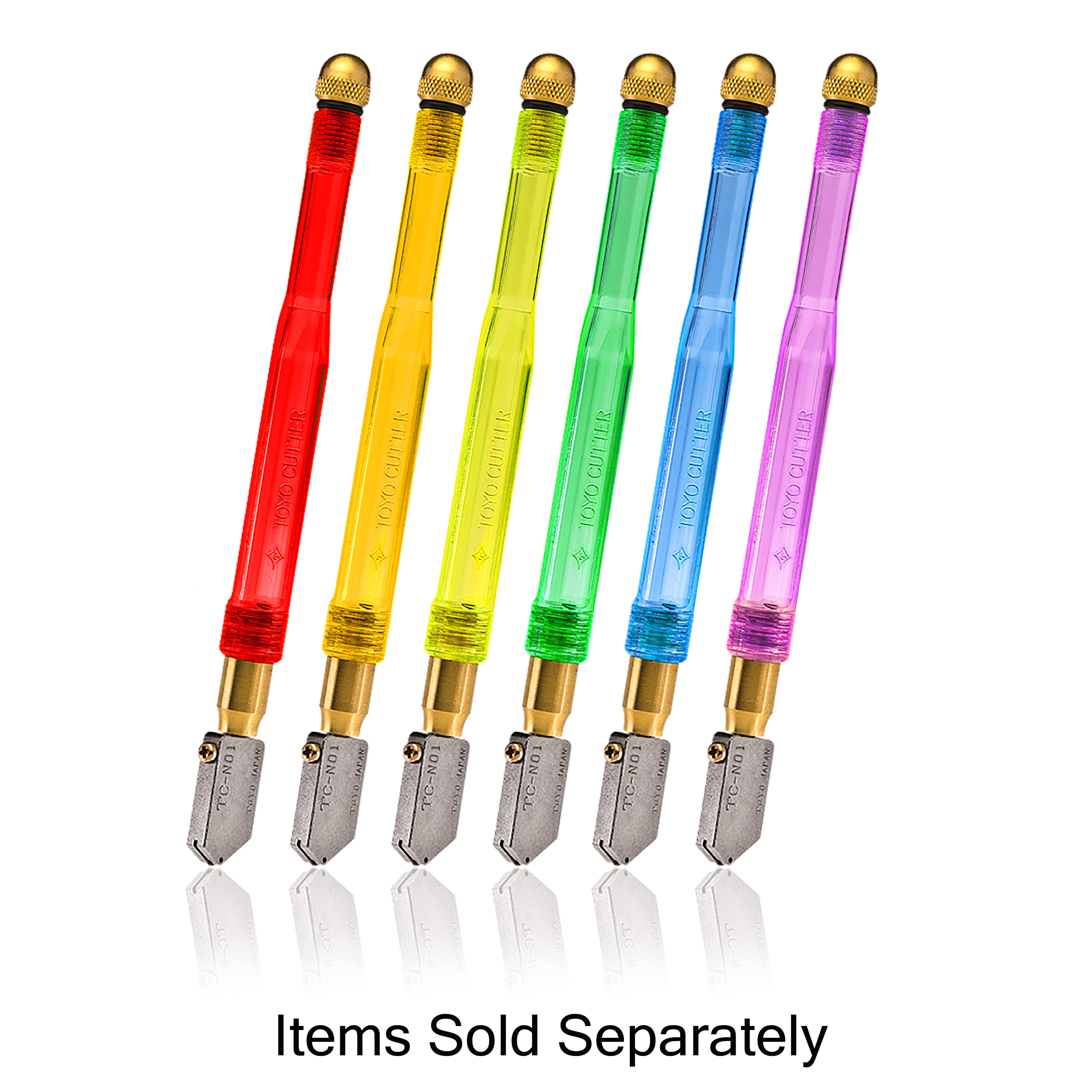 Assorted TOYO™ Straight Blade Comfort Grip Supercutter Glass Tool