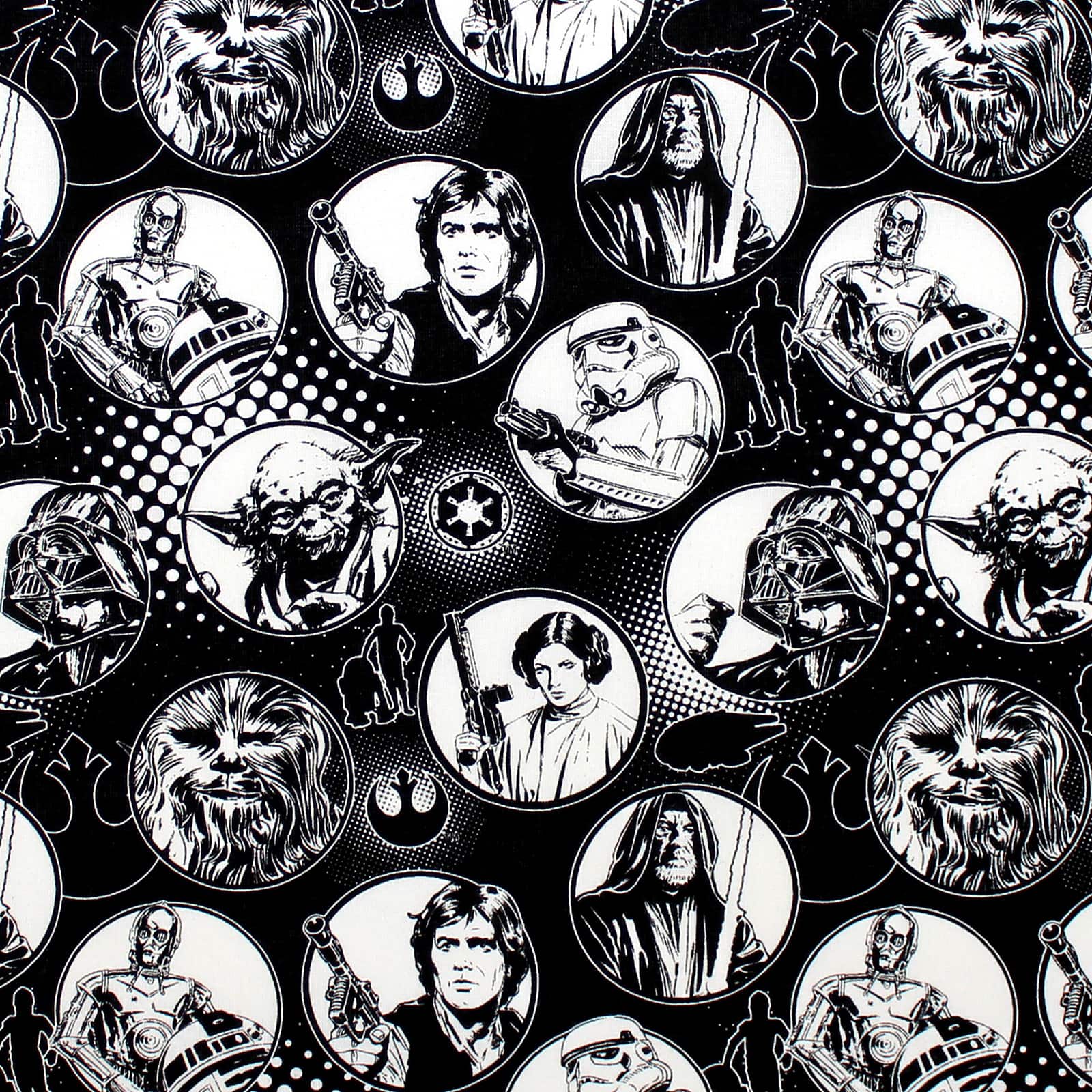 Camelot&#xAE; Fabrics Star Wars&#x2122; Characters in Circles Cotton Fabric