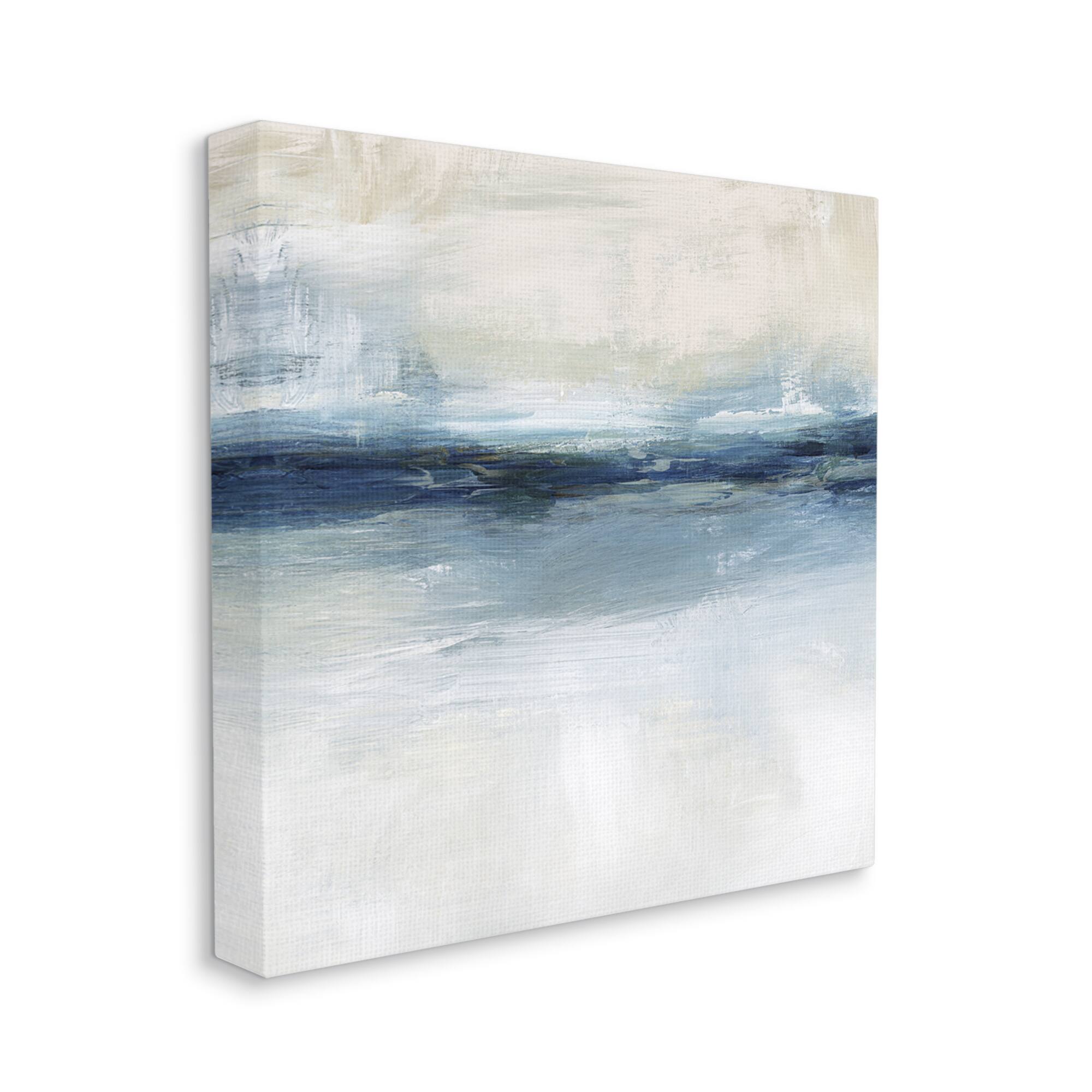 Stupell Industries Timeless Nautical Gloomy Sea Horizon Line Canvas Wall Art