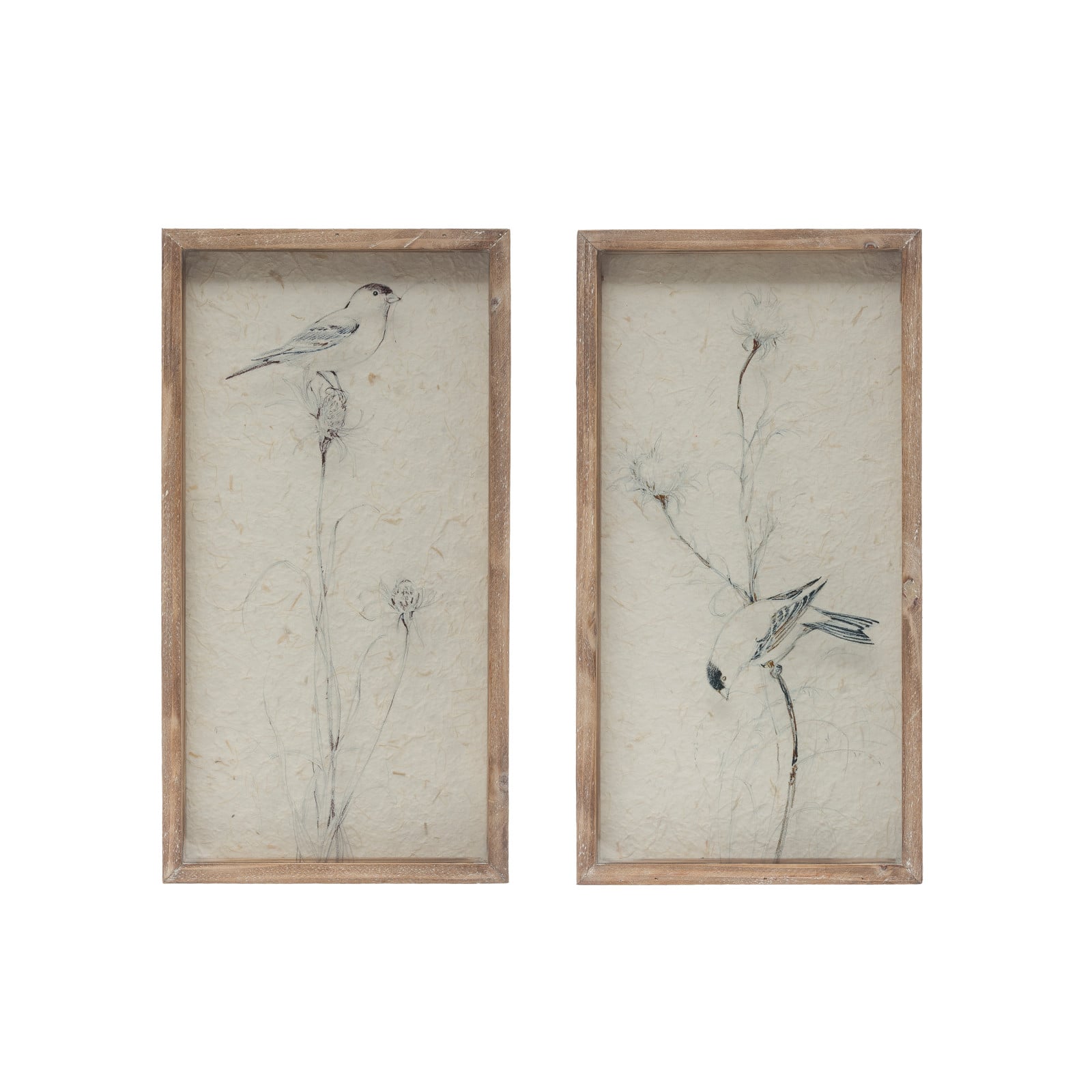 Hello Honey&#xAE; 19&#x22; Wood Shadowbox Frame Birds on Branches Wall D&#xE9;cor, 2ct.