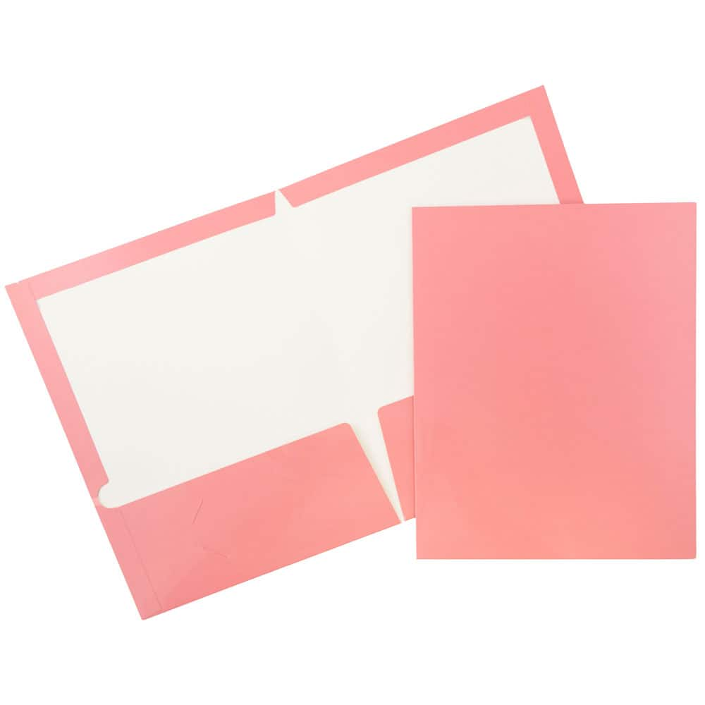 JAM Paper Laminated 2-Pocket Glossy Folders, 6ct.