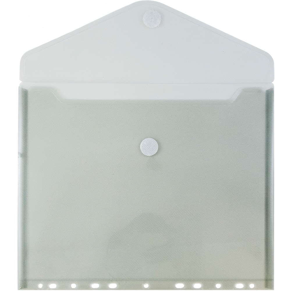 JAM Paper 8.625" x 11.5" Plastic Binder Envelope with Snap Closure, 12ct.